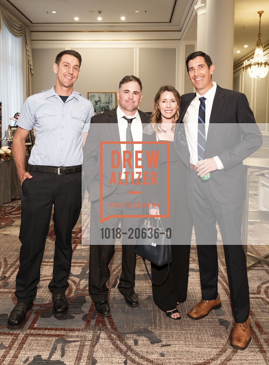 Jason Robinson, Brian Murphy, Mila Murphy, Matt Alba, SF Firefighter's Cancer Prevention Igniting Hope Gala 2022, Palace Hotel. 2 New Montgomery, March 26th, 2022, Photo #1018-20636-0 Jason Robinson, Brian Murphy, Mila Murphy, Matt Alba, Photo #1018-20636-0