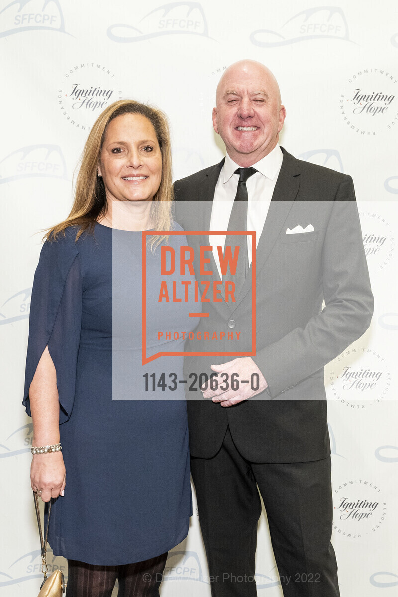 Anika Paine, Tom O'Connor, SF Firefighter's Cancer Prevention Igniting Hope Gala 2022, Palace Hotel. 2 New Montgomery, March 26th, 2022, Photo #1143-20636-0 Anika Paine, Tom O'Connor, Photo #1143-20636-0