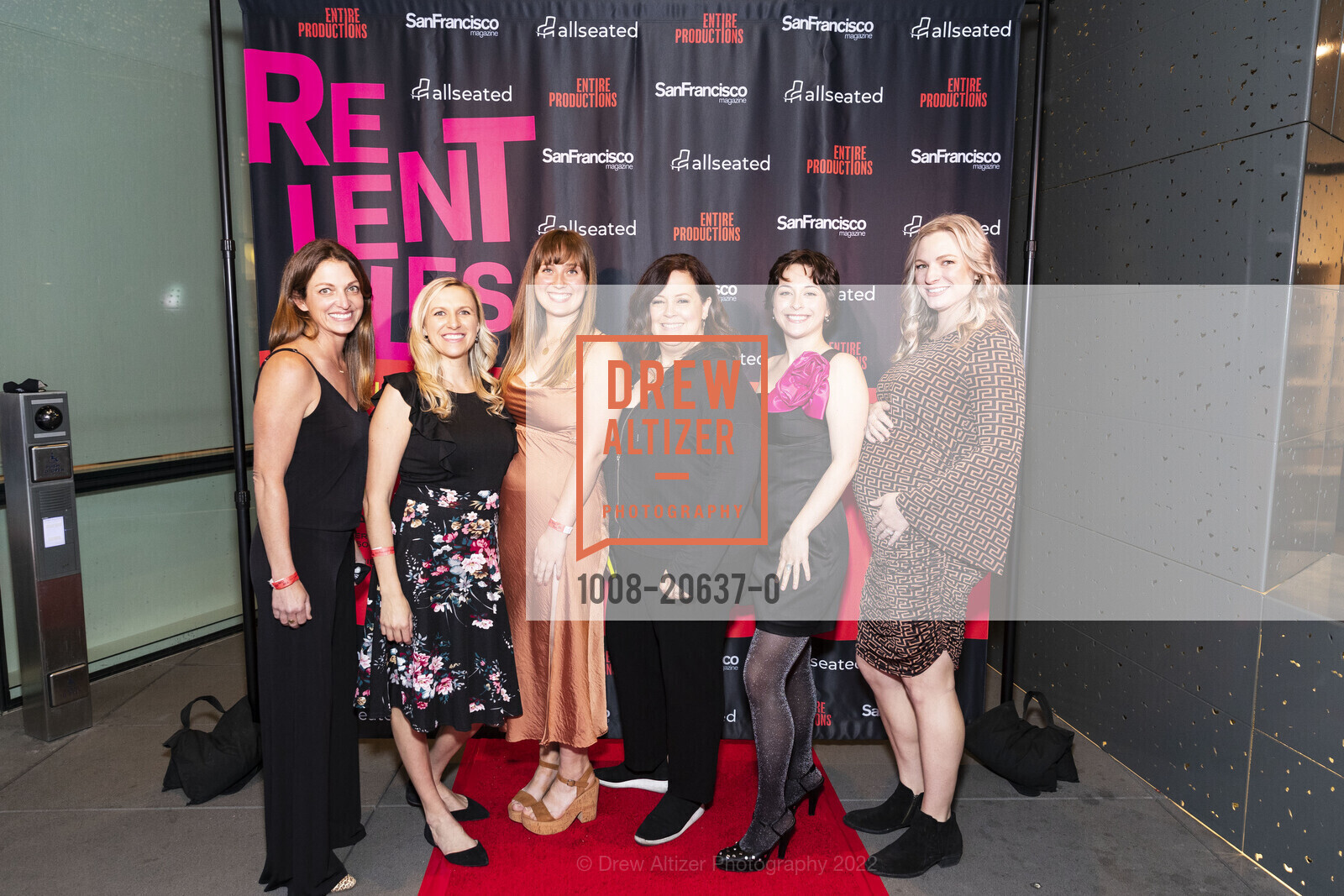 Kate Schelter, Sara Breece, Anneliese Glaubitz, Natasha Miller, Madeline Raithel, Katie Belena, Relentless Book Launch Gala, San Francisco Museum of Modern Art. 151 3rd St, March 26th, 2022, Photo #1008-20637-0 Kate Schelter, Sara Breece, Anneliese Glaubitz, Natasha Miller, Madeline Raithel, Katie Belena, Photo #1008-20637-0
