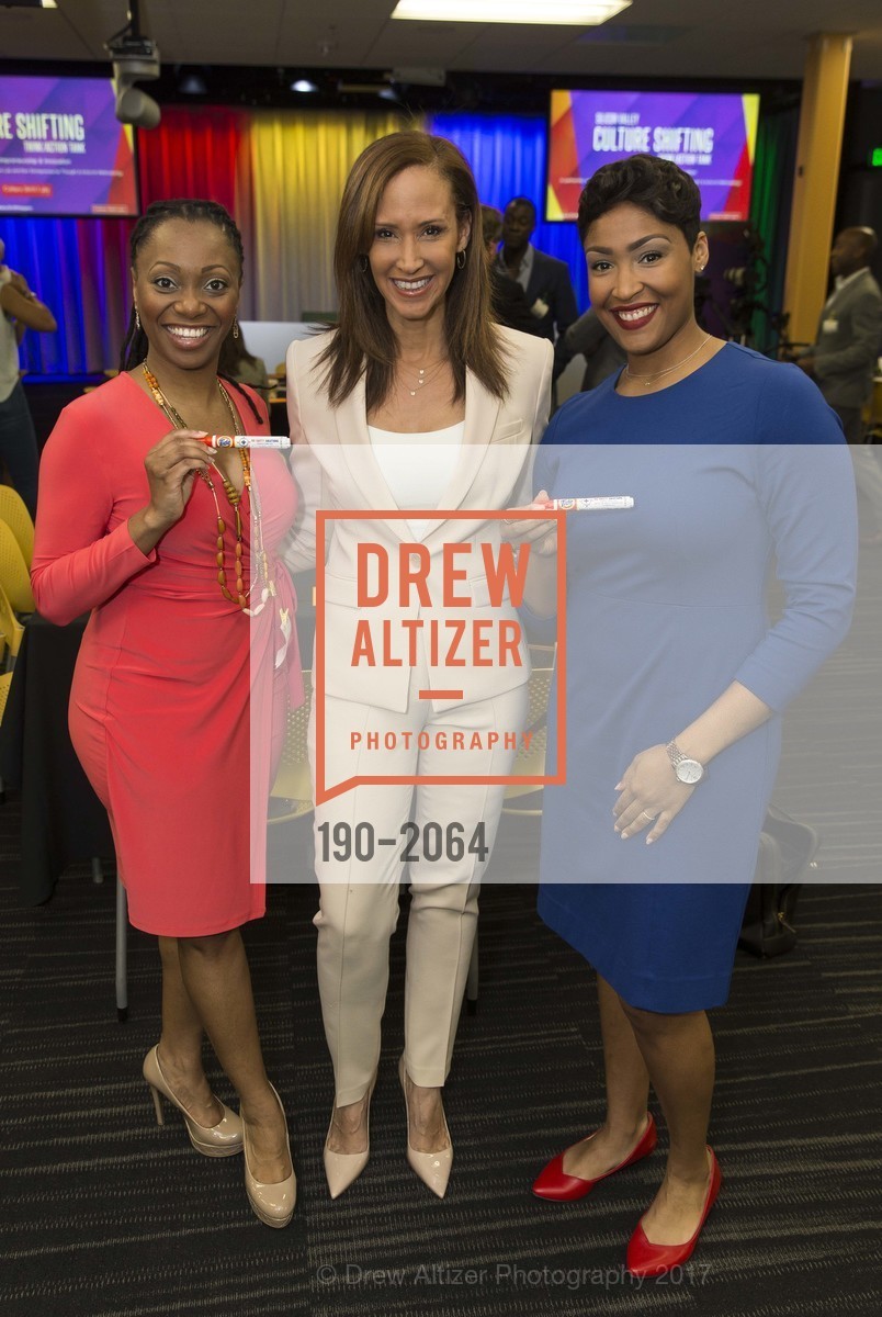 Hadiyah Green, Pamela Eisen, Kesha Errington, 3rd Annual Culture Shifting Weekend-Olympic Tech Talk, Mountain View, April 22nd, 2017, Photo #190-2064 Hadiyah Green, Pamela Eisen, Kesha Errington, Photo #190-2064