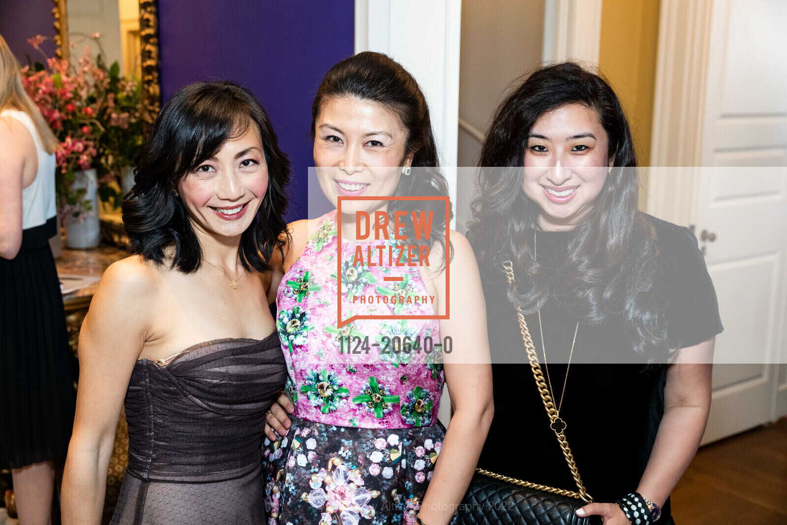 Marina Chan, Sally Yu, Lillian Chi, SF Ballet Dinner in Honor of Maison Rabih Kayrouz - RECEPTION, Hotel Fairmont San Francisco Penthouse. 950 Mason St, March 29th, 2022, Photo #1124-20640-0 Marina Chan, Sally Yu, Lillian Chi, Photo #1124-20640-0