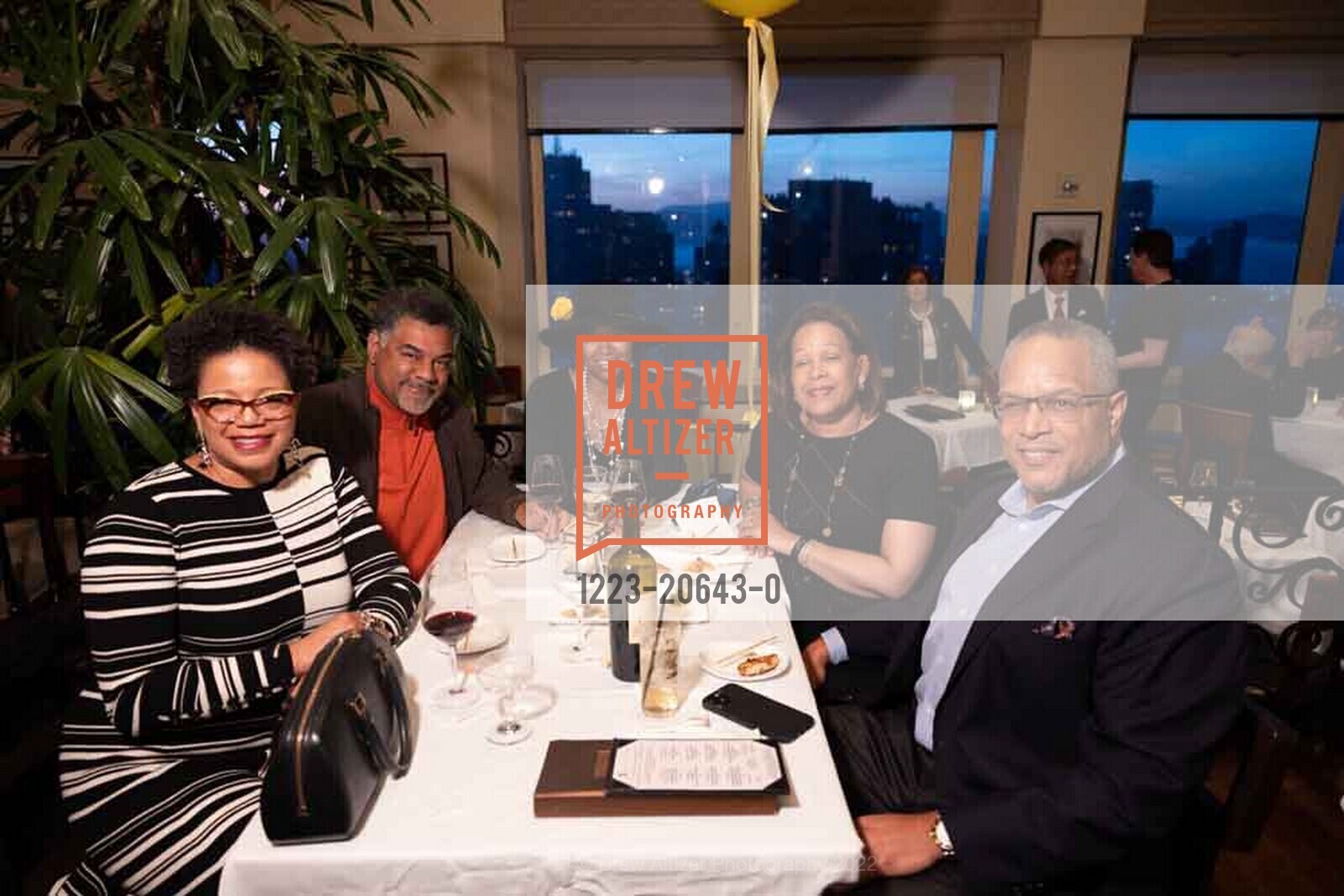 Denise Bradley Tyson, Kim Brandon, Timothy Allen Simon, The City & County of SF presents Top of the 'Marc' Event, InterContinental Mark Hopkins San Francisco. 999 California St, March 30th, 2022, Photo #1223-20643-0 Denise Bradley Tyson, Kim Brandon, Timothy Allen Simon, Photo #1223-20643-0
