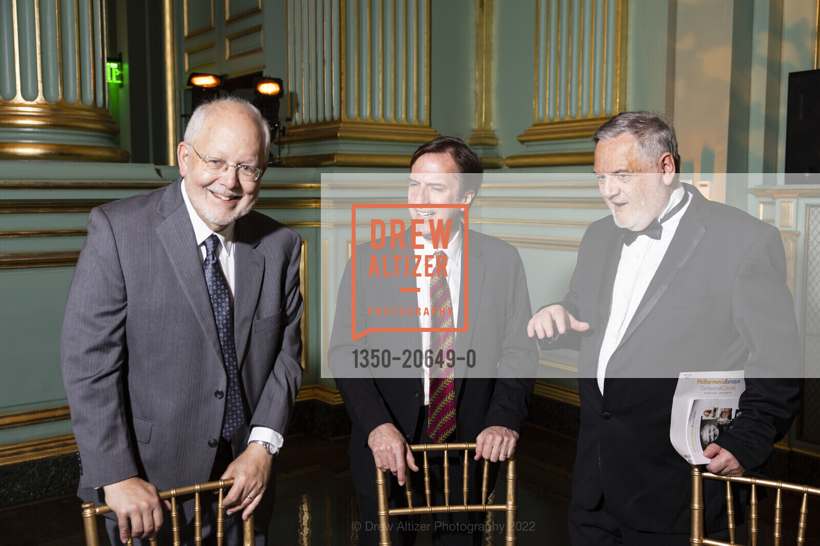 Paul Swatek, Rik Malone, Didier LeGall, Philharmonia Baroque Orchestra's 2022 Gala THIS IS RICHARD, War Memorial Veterans Building. 401 Van Ness Ave, April 4th, 2022, Photo #1350-20649-0 Paul Swatek, Rik Malone, Didier LeGall, Photo #1350-20649-0