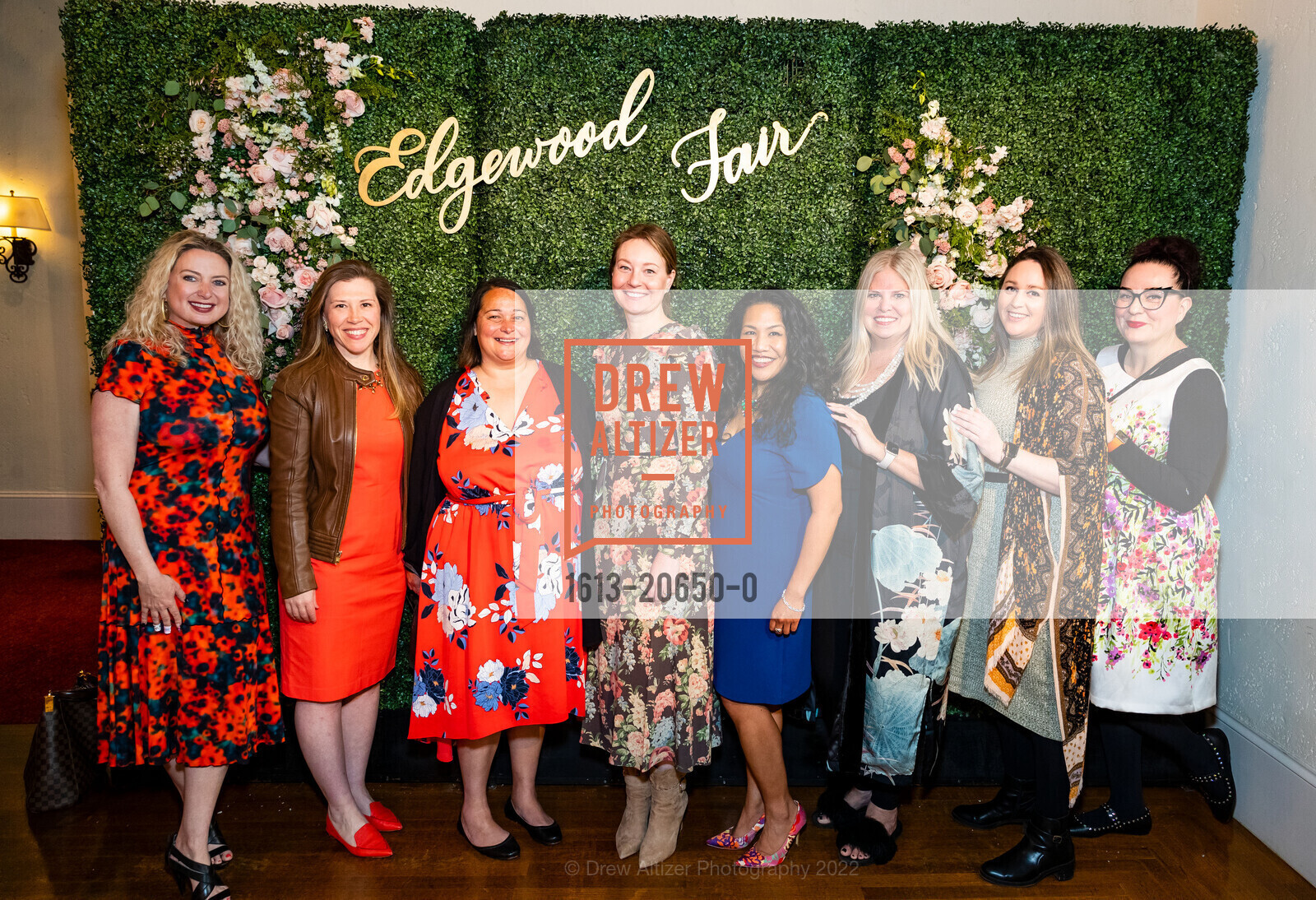 Jenn Kurrie, Sabrina Lowell, Michelle Mukherjee, Laura Hawler, Mimi Pasicatan, Julie Yarbrough, Tarmara Pucci, Irena Matijas, Edgewood Fair Luncheon, The Olympic Club, April 1st, 2022, Photo #1613-20650-0 Jenn Kurrie, Sabrina Lowell, Michelle Mukherjee, Laura Hawler, Mimi Pasicatan, Julie Yarbrough, Tarmara Pucci, Irena Matijas, Photo #1613-20650-0