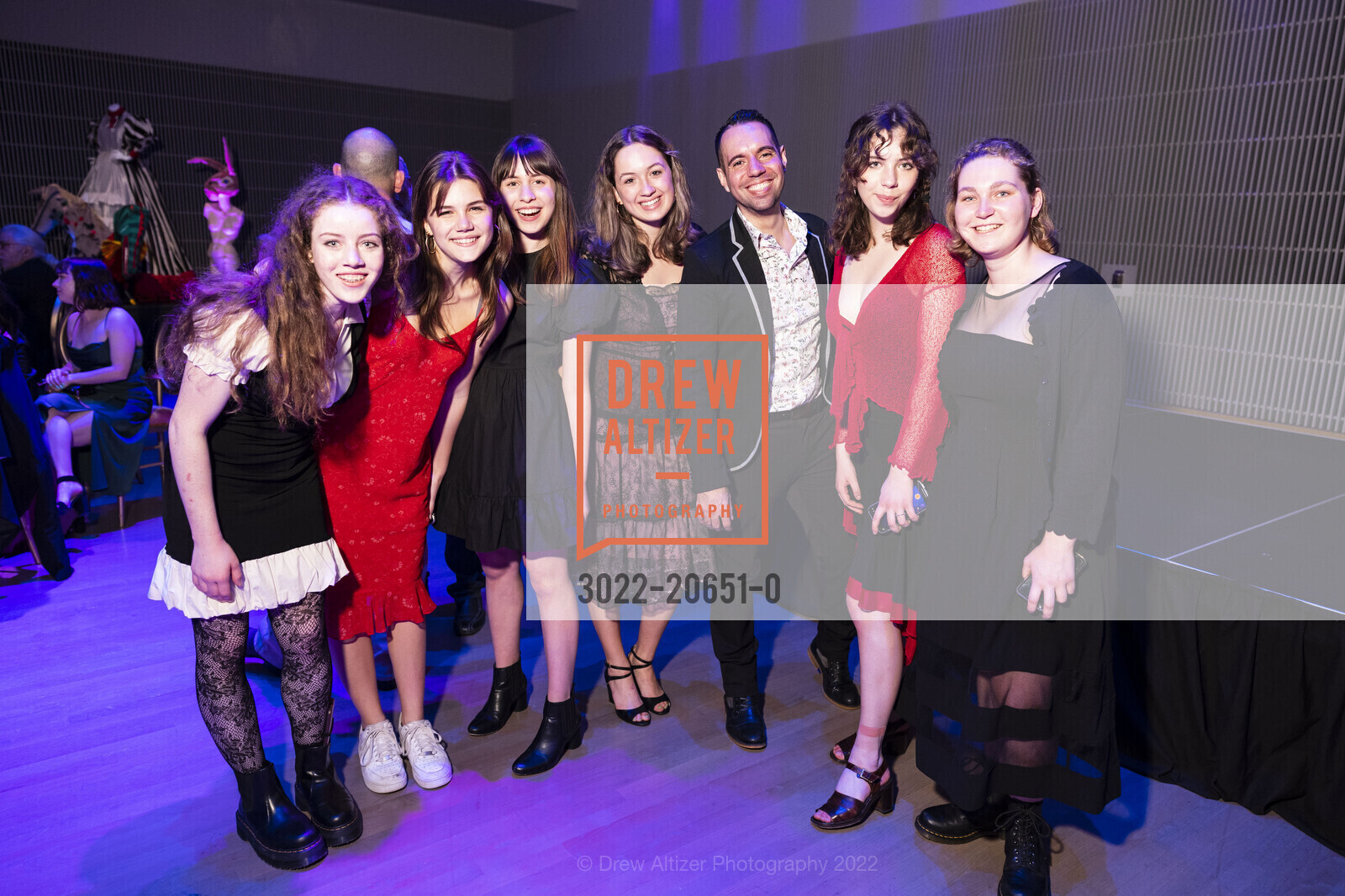 Amali Hart, Sophie Faustinelli, Noa Loewinger, Kiko Tilles, Dexandro Montalvo, Lila Martini, Priita Peterson, ODC 50+ Anniversary Gala, Yerba Buena Center for the Arts. 701 Mission St, April 1st, 2022, Photo #3022-20651-0 Amali Hart, Sophie Faustinelli, Noa Loewinger, Kiko Tilles, Dexandro Montalvo, Lila Martini, Priita Peterson, Photo #3022-20651-0
