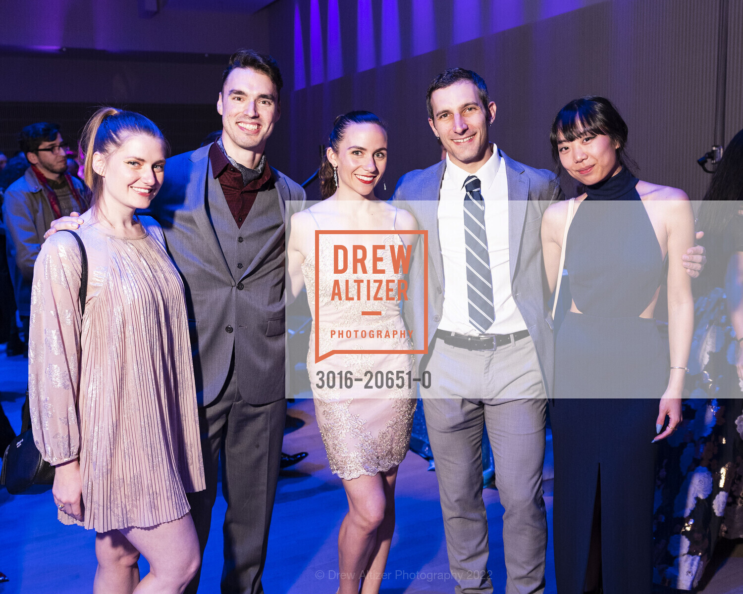 Theresa Knudson, Ryan Rouland-Smith, Ali Papazian, Jeremy Bannon- Neches, Joanne Kim, ODC 50+ Anniversary Gala, Yerba Buena Center for the Arts. 701 Mission St, April 1st, 2022, Photo #3016-20651-0 Theresa Knudson, Ryan Rouland-Smith, Ali Papazian, Jeremy Bannon- Neches, Joanne Kim, Photo #3016-20651-0