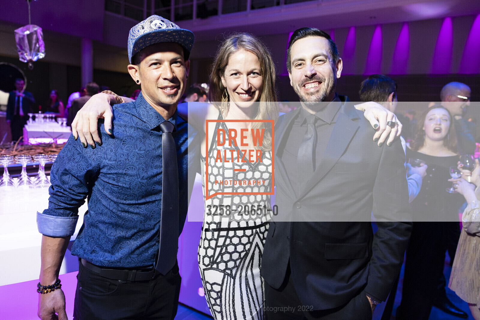 Yes Duffy, Nicki Bush, Daniel Burns, ODC 50+ Anniversary Gala, Yerba Buena Center for the Arts. 701 Mission St, April 1st, 2022, Photo #3258-20651-0 Yes Duffy, Nicki Bush, Daniel Burns, Photo #3258-20651-0