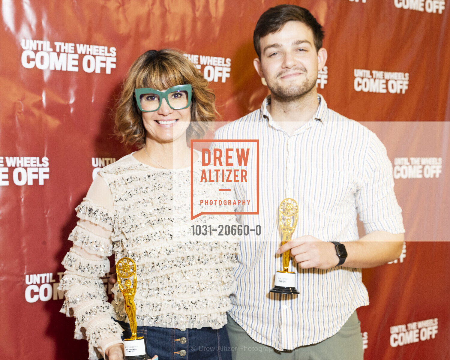 Jenny Dearborn, Jack Tarlton, "Until The Wheels Come Off" film premiere, Menlo Labs. 1605 Adams Drive, April 9th, 2022, Photo #1031-20660-0 Jenny Dearborn, Jack Tarlton, Photo #1031-20660-0