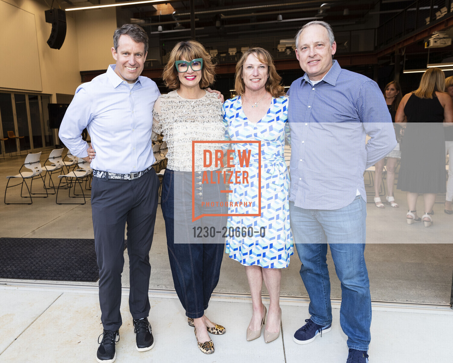 John Tarlton, Mary Bender, Jenny Dearborn, Chris Bender, "Until The Wheels Come Off" film premiere, Menlo Labs. 1605 Adams Drive, April 9th, 2022, Photo #1230-20660-0 John Tarlton, Mary Bender, Jenny Dearborn, Chris Bender, Photo #1230-20660-0