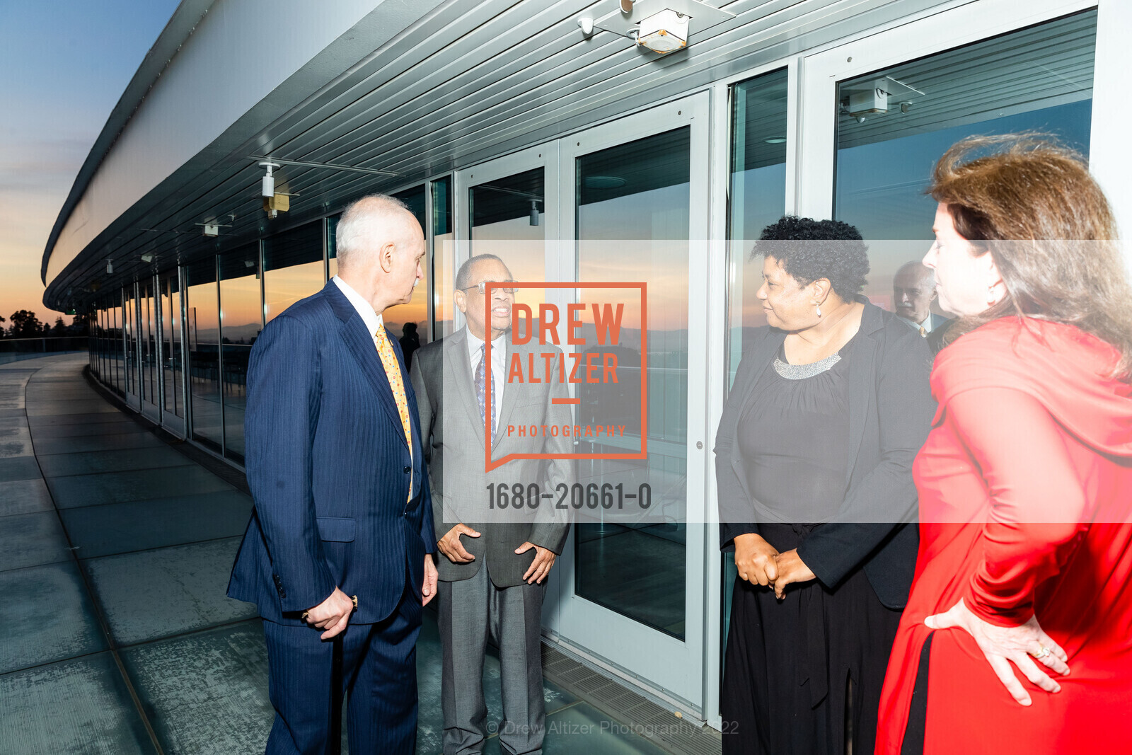 David Theroux, Elihu Harris, Sheila Wells-Harris, The Salvation Army Gala of Alameda County, Memorial Stadium, University Club - top floor of University of California Berkeley Stadium. 2227 Piedmont Ave, April 10th, 2022, Photo #1680-20661-0 David Theroux, Elihu Harris, Sheila Wells-Harris, Photo #1680-20661-0