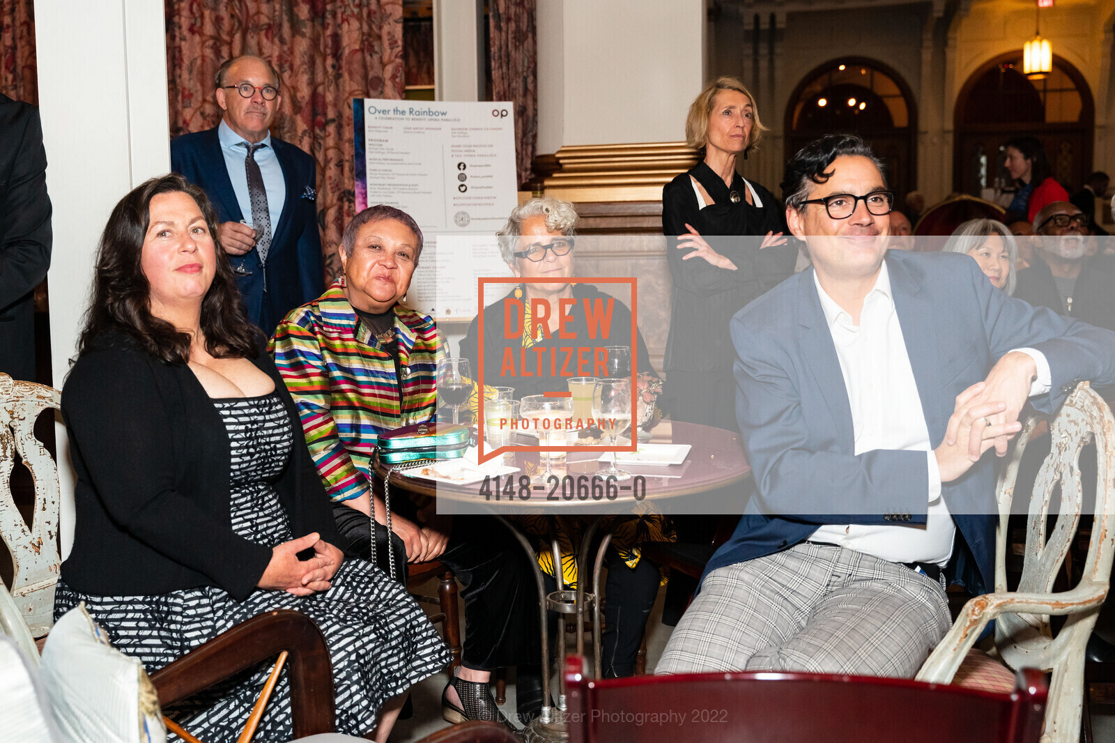 Sarah Kaiser, Olga Talamante, Vola Ruben, Robert Martin, Opera Parallele’s OVER THE RAINBOW Celebration, Saint Joseph's Arts Society. 1401 Howard St, SF, April 14th, 2022, Photo #4148-20666-0 Sarah Kaiser, Olga Talamante, Vola Ruben, Robert Martin, Photo #4148-20666-0