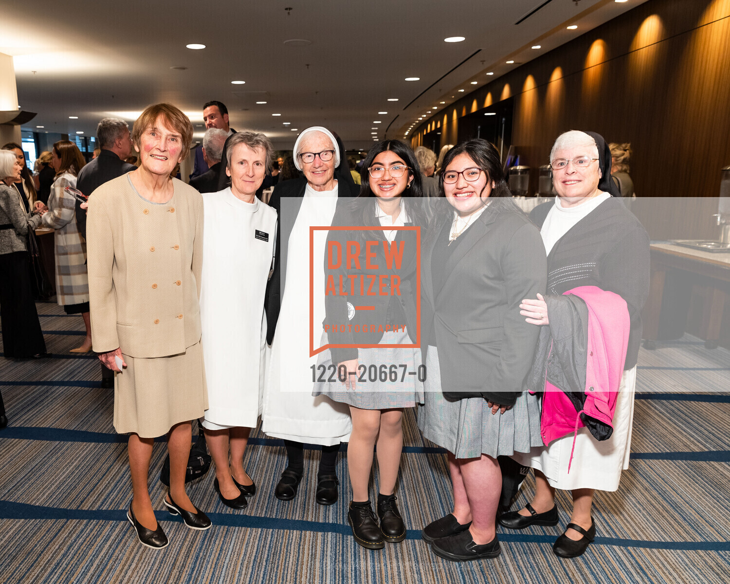 Sister Lily Fitzpatrick, Rose Mary Hennessy, Maya Briceno, Sister Mary Virginia Leach, ICA Cristo Rey Academy Annual Business Lunch, Hyatt Regency San Francisco. 5 Embarcadero Ctr, April 13th, 2022, Photo #1220-20667-0 Sister Lily Fitzpatrick, Rose Mary Hennessy, Maya Briceno, Sister Mary Virginia Leach, Photo #1220-20667-0