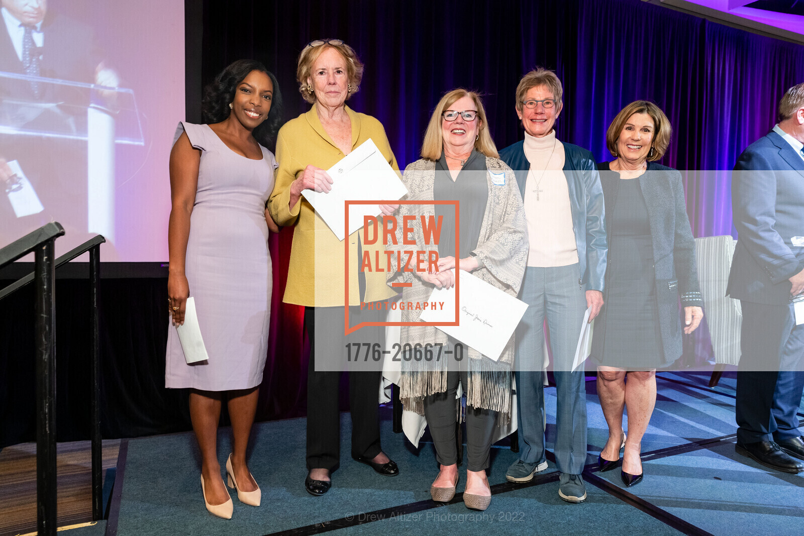 Jobina Fortson, Kathleen Wesner, Mary Lawson, ICA Cristo Rey Academy Annual Business Lunch, Hyatt Regency San Francisco. 5 Embarcadero Ctr, April 13th, 2022, Photo #1776-20667-0 Jobina Fortson, Kathleen Wesner, Mary Lawson, Photo #1776-20667-0