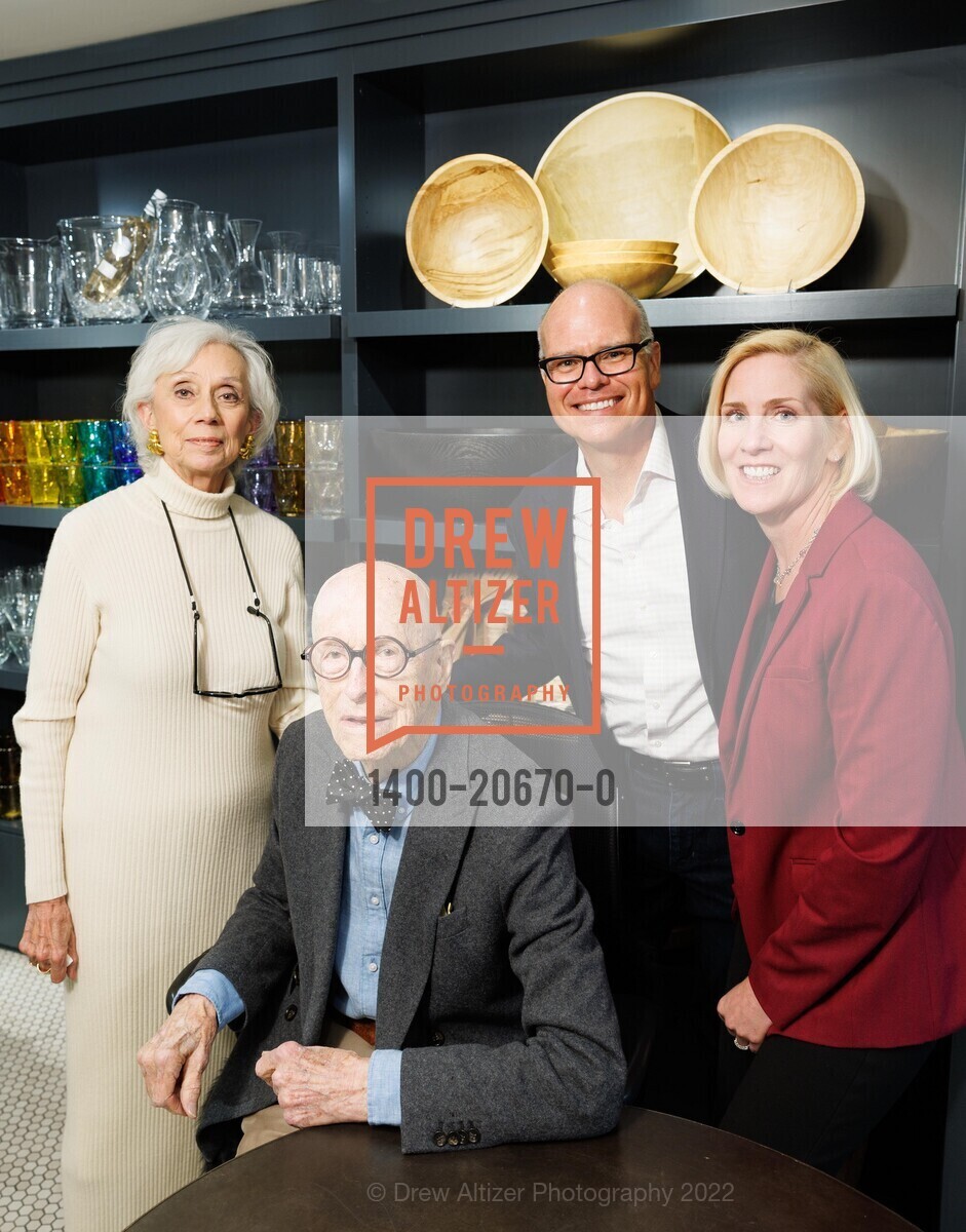 Penny Rozis, Fred Lyon, Philip Meza, Marjorie Qualey, Hudson Grace Hosts Book Signing for INVENTING THE CALIFORNIA LOOK By Fred Lyon and Philip E Meza, Hudson Grace. 3350 Sacramento St, San Francisco, CA 94118, April 12th, 2022, Photo #1400-20670-0 Penny Rozis, Fred Lyon, Philip Meza, Marjorie Qualey, Photo #1400-20670-0