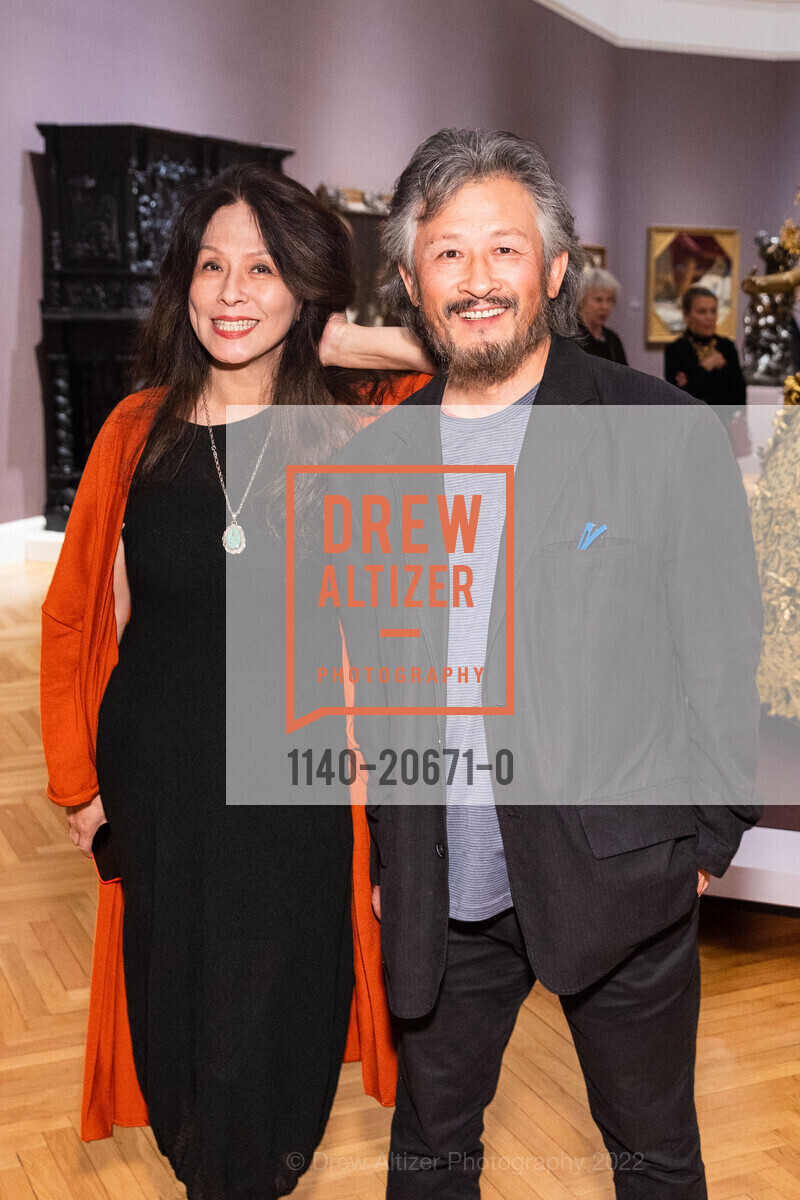 Diane Ding, Wanxin Zhang, FAMSF hosts Guo Pei Donor Opening, Legion of Honor. 100 34th Ave, April 14th, 2022, Photo #1140-20671-0 Diane Ding, Wanxin Zhang, Photo #1140-20671-0