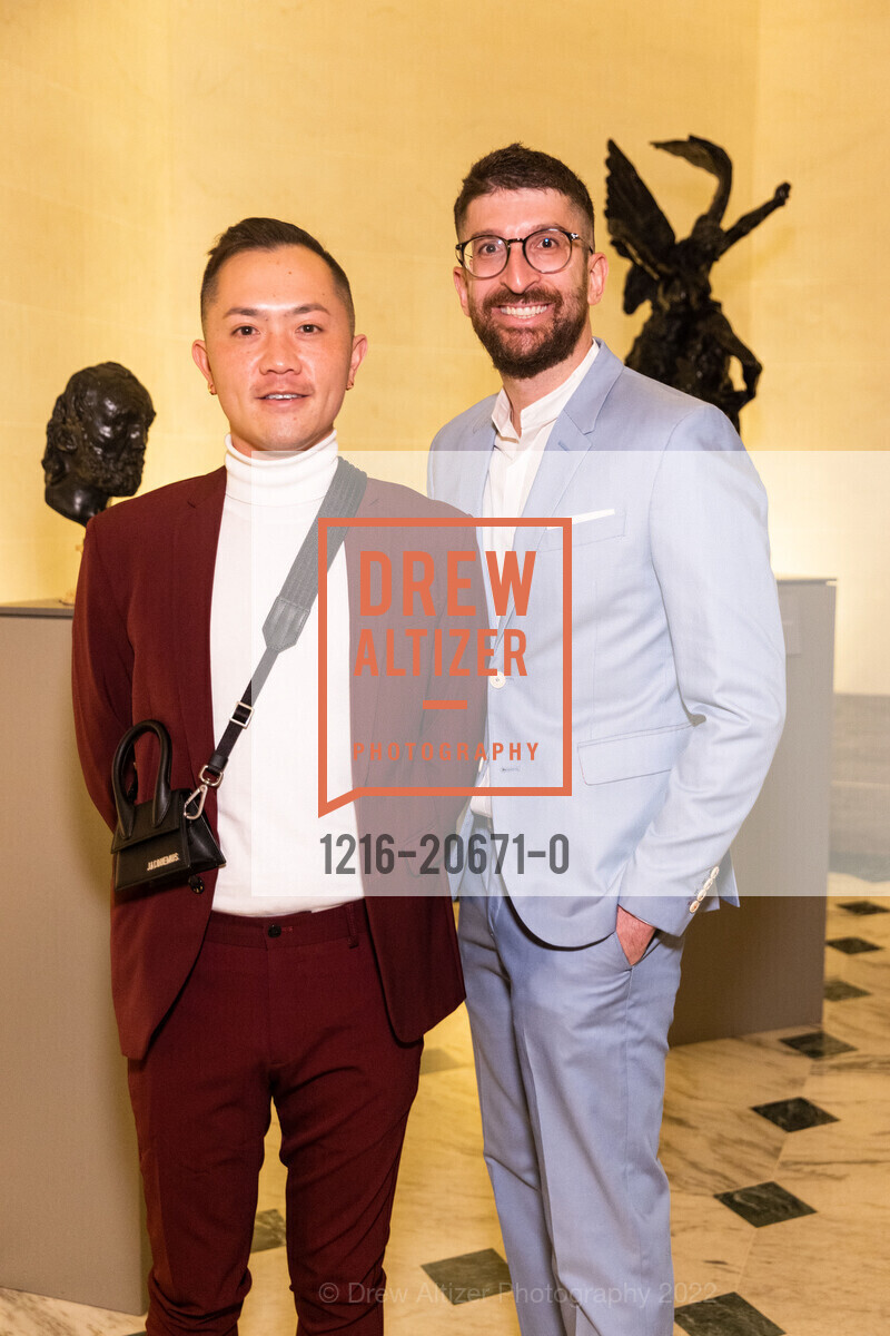 Alan Fong, Elliot Fruchtman, FAMSF hosts Guo Pei Donor Opening, Legion of Honor. 100 34th Ave, April 14th, 2022, Photo #1216-20671-0 Alan Fong, Elliot Fruchtman, Photo #1216-20671-0