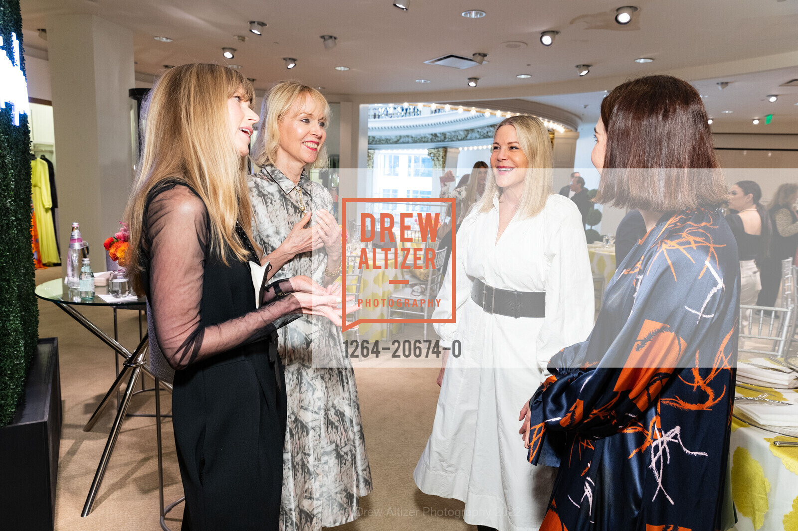 Nancy Rogers Ray, Christine Suppes, Mary Beth Shimmon, Jen Serek, Neiman Marcus hosts Lisa Aiken Luncheon and Fashion Show, Neiman Marcus, Designer Apparel - Level 3. 150 Stockton St, April 21st, 2022, Photo #1264-20674-0 Nancy Rogers Ray, Christine Suppes, Mary Beth Shimmon, Jen Serek, Photo #1264-20674-0
