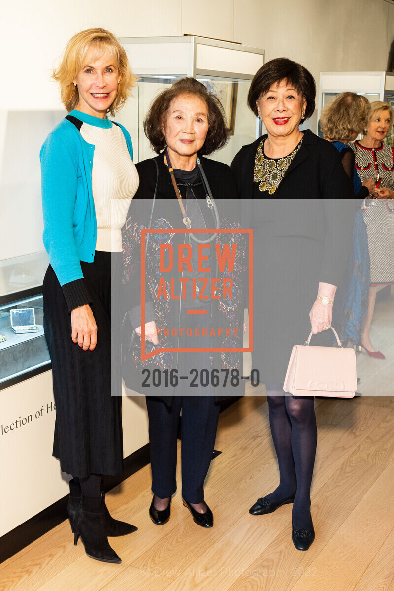 Julia Ambrose, Ada Tom, Margaret Liu Collins, A Preview of Jewelry from The Collection of George and Charlotte Shultz, 601 California Street. 601 California Street, April 19th, 2022, Photo #2016-20678-0 Julia Ambrose, Ada Tom, Margaret Liu Collins, Photo #2016-20678-0