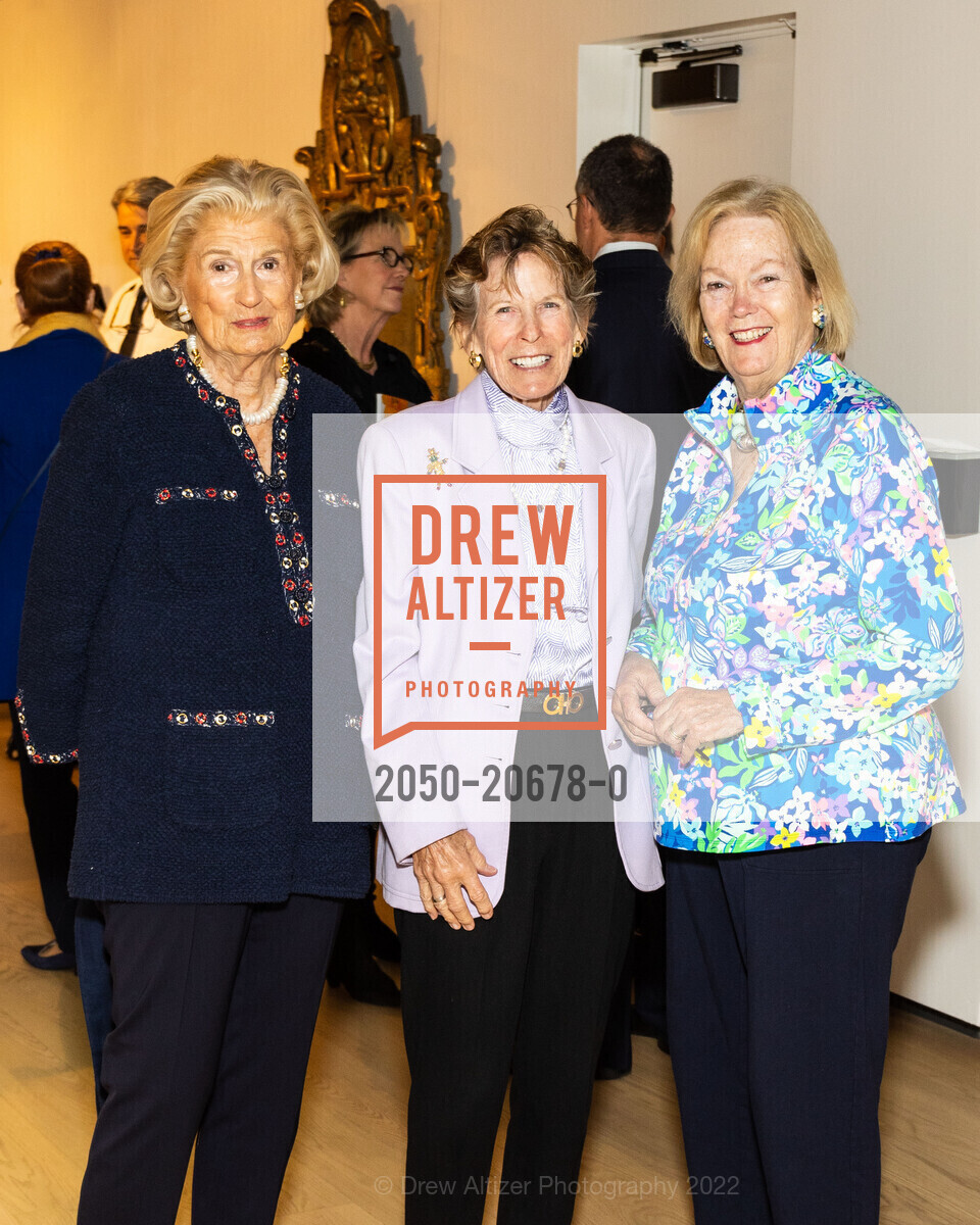 Marcia Forman, Derry Henderson, Jan Sargent, A Preview of Jewelry from The Collection of George and Charlotte Shultz, 601 California Street. 601 California Street, April 19th, 2022, Photo #2050-20678-0 Marcia Forman, Derry Henderson, Jan Sargent, Photo #2050-20678-0