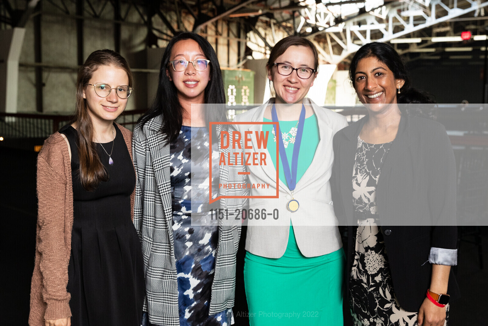 Anna Makar-Limanov, Julie Chang, Katie Antilla, Neeraja Ravi, ARCS NCC An Affair to Remember, Celebrating Scholar Advancements in Science, Palace of Fine Arts. 3601 Lyon Street, April 28th, 2022, Photo #1151-20686-0 Anna Makar-Limanov, Julie Chang, Katie Antilla, Neeraja Ravi, Photo #1151-20686-0