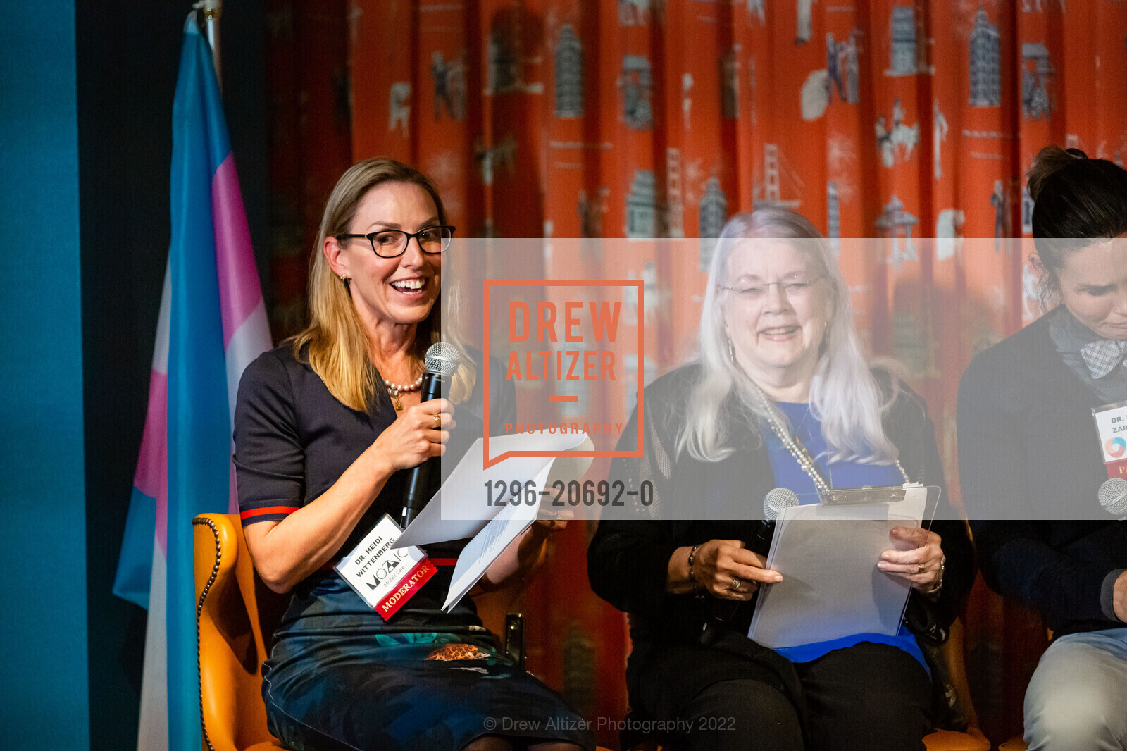 Heidi Wittenberg, Lin Fraser, Saint Francis Hospital's GENDER CARE SF, The Battery SF. 717 Battery St, April 29th, 2022, Photo #1296-20692-0 Heidi Wittenberg, Lin Fraser, Photo #1296-20692-0