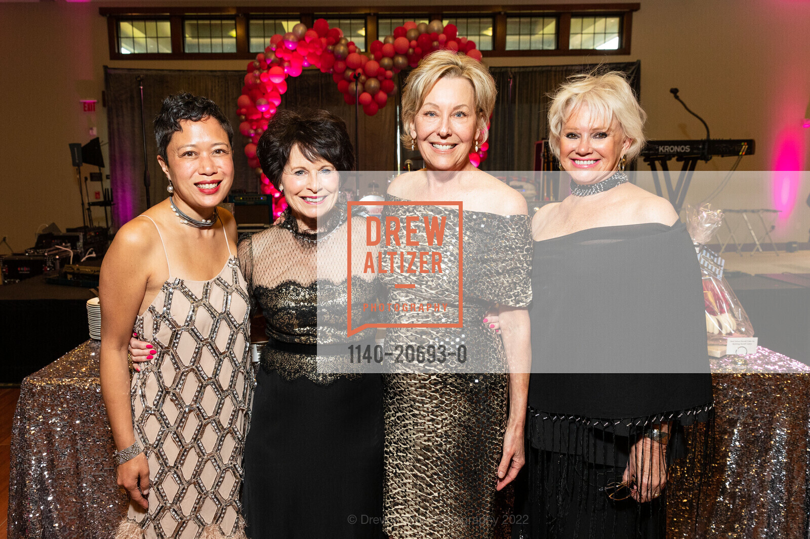 Christine Garcia, Carol Roeder, Susan Gilmore, Marcia Lloyd, Marin Valentine’s Ball, 333 Biscayne Dr. 333 Biscayne Dr, April 29th, 2022, Photo #1140-20693-0 Christine Garcia, Carol Roeder, Susan Gilmore, Marcia Lloyd, Photo #1140-20693-0