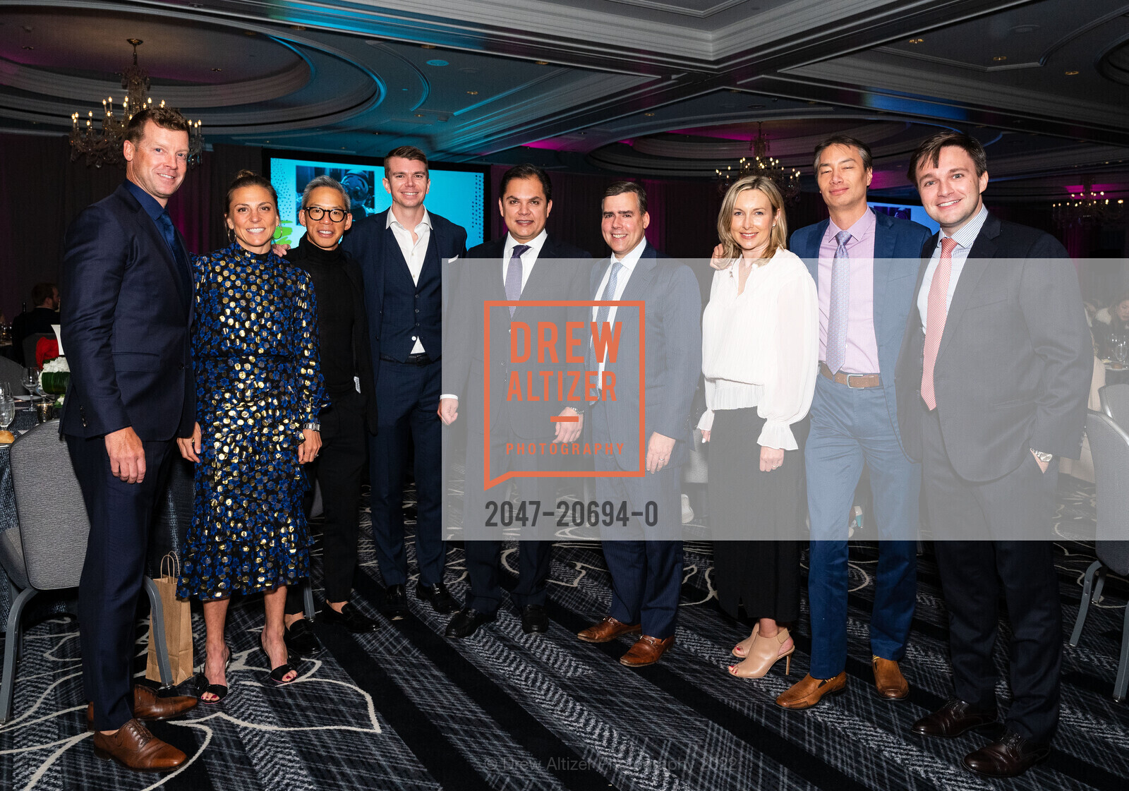 Derek Cummings, Lauren Cummings, Wally Cheng, Erwin Mock, Brian Sanderson, Katya Chien, David Chen, Francisco Grimasu, SFCASA Fostering Change Gala 2022: These Are Our Kids, The Ritz-Carlton, San Francisco. 600 Stockton St, April 29th, 2022, Photo #2047-20694-0 Derek Cummings, Lauren Cummings, Wally Cheng, Erwin Mock, Brian Sanderson, Katya Chien, David Chen, Francisco Grimasu, Photo #2047-20694-0