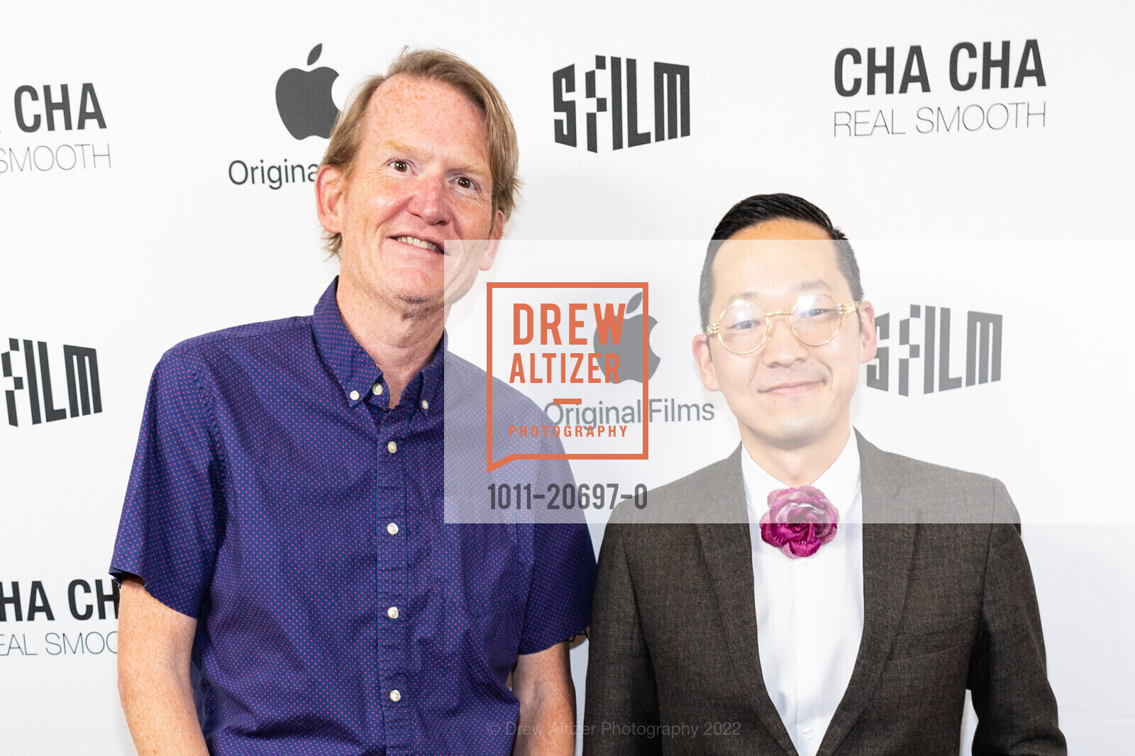 Rod Armstrong, Masashi Niwano, SFFILM Festival CHA CHA REAL SMOOTH Red Carpet Arrivals with Dakota Johnson, SFFILM Festival Lounge. 518 Valencia Street, April 30th, 2022, Photo #1011-20697-0 Rod Armstrong, Masashi Niwano, Photo #1011-20697-0