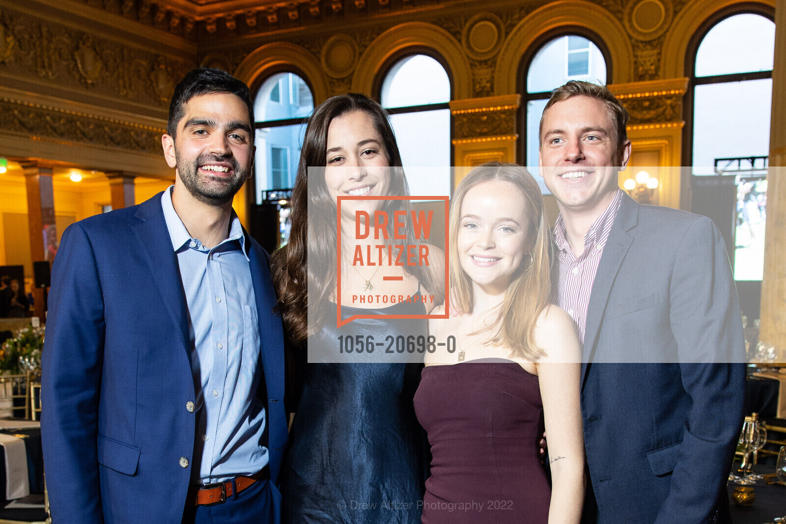 Sam Leedy, Natalie Mauney, Abigail Kilcullen, Cole First, Compass Family Services Spring Benefit, The Hibernia. 1 Jones St, May 3rd, 2022, Photo #1056-20698-0 Sam Leedy, Natalie Mauney, Abigail Kilcullen, Cole First, Photo #1056-20698-0
