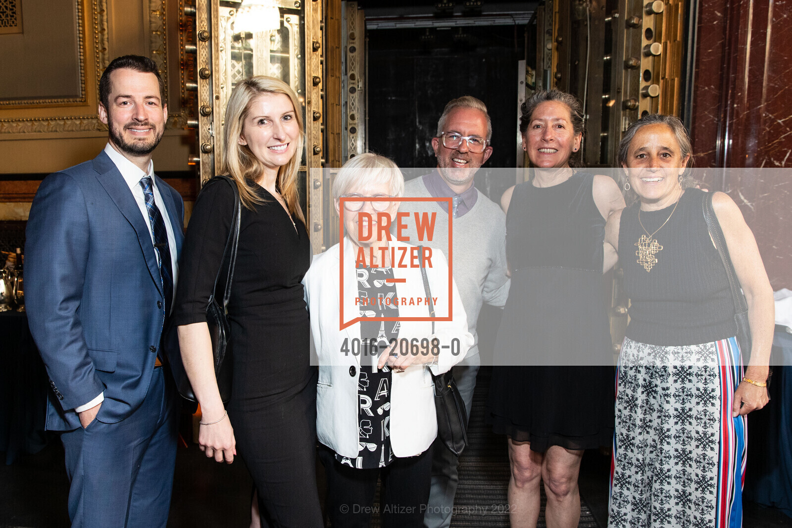 Darren Kalb, Tamara Lowenberg, Beth Dyer, Chad Dyer, Carrie Hook, Jane Schisgal, Compass Family Services Spring Benefit, The Hibernia. 1 Jones St, May 3rd, 2022, Photo #4016-20698-0 Darren Kalb, Tamara Lowenberg, Beth Dyer, Chad Dyer, Carrie Hook, Jane Schisgal, Photo #4016-20698-0