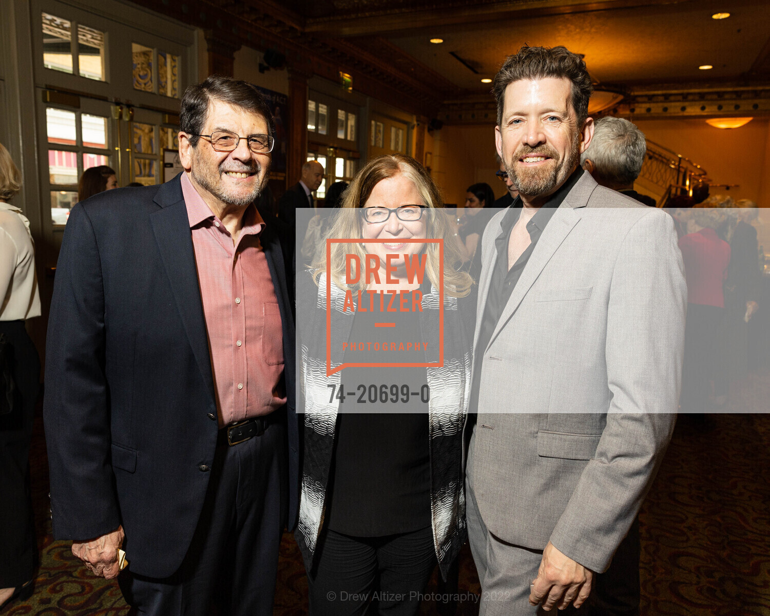 Norm Abramson, Jennifer Bielstein, Mark Streshinsky, A.C.T.'s Producer Circle Dinner, American Conservatory Theater. 15 Geary St, San Francisco, May 4th, 2022, Photo #74-20699-0 Norm Abramson, Jennifer Bielstein, Mark Streshinsky, Photo #74-20699-0