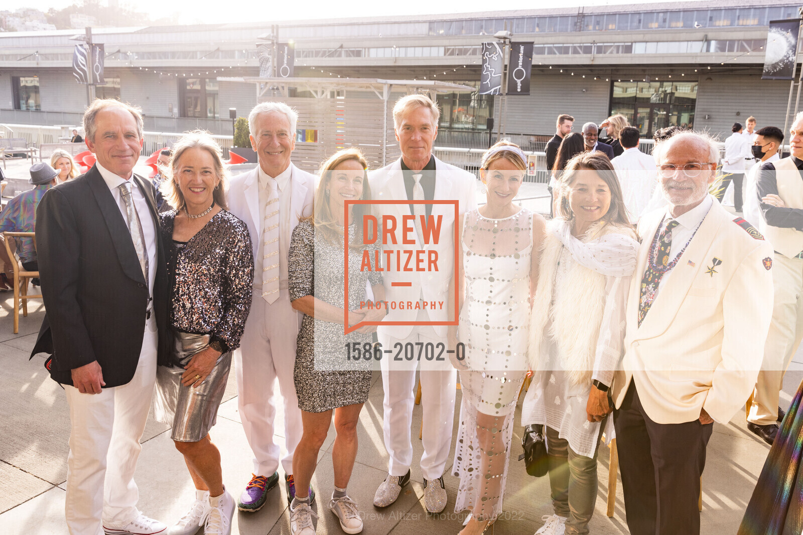 Dennis Wuthrich, Molly Wuthrich, Fred Waldman, Kimberly Sorem, Bill Mellin, Stephanie Mellin, Kathleen Volkmann, Billy Volkmann, Exploratorium's Party at the Piers, Exploratorium. Pier 15, May 6th, 2022, Photo #1586-20702-0 Dennis Wuthrich, Molly Wuthrich, Fred Waldman, Kimberly Sorem, Bill Mellin, Stephanie Mellin, Kathleen Volkmann, Billy Volkmann, Photo #1586-20702-0