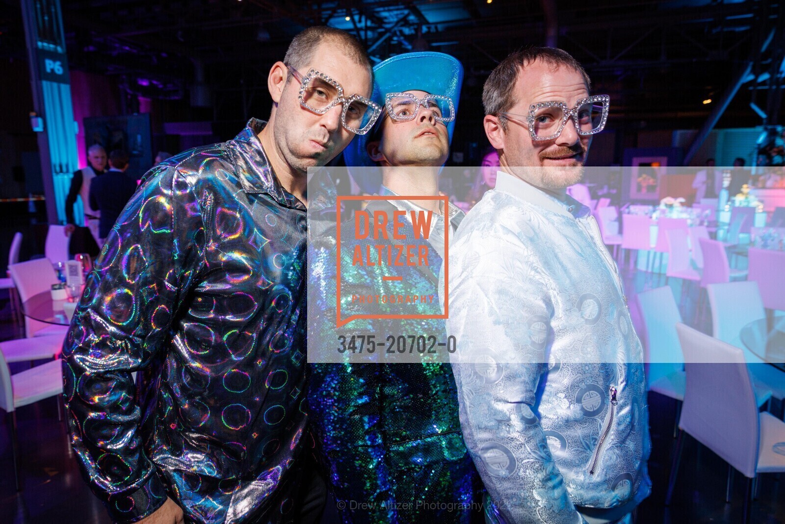 Scott Williams, William Knudson, Wayne, Exploratorium's Party at the Piers, Exploratorium. Pier 15, May 6th, 2022, Photo #3475-20702-0 Scott Williams, William Knudson, Wayne, Photo #3475-20702-0