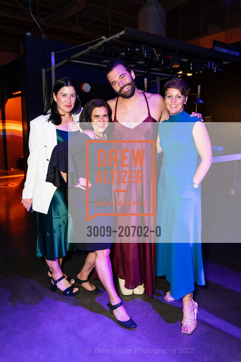 Jennifer Van Natta, Karen Fitzpatrick, Jonathan van Ness, Michelle Hansen, Exploratorium's Party at the Piers, Exploratorium. Pier 15, May 6th, 2022, Photo #3009-20702-0 Jennifer Van Natta, Karen Fitzpatrick, Jonathan van Ness, Michelle Hansen, Photo #3009-20702-0