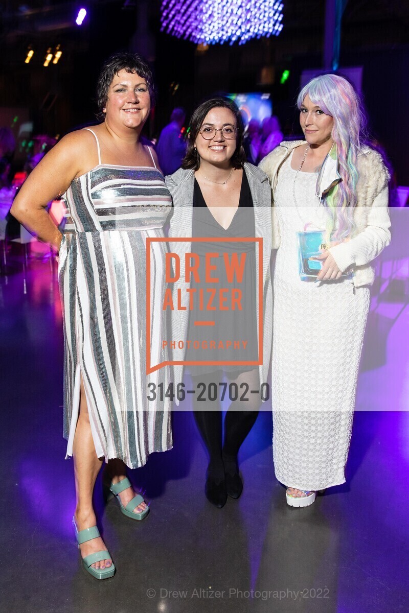 Sarah Schafer, Claire Amarel, Lisa Dratch, Exploratorium's Party at the Piers, Exploratorium. Pier 15, May 6th, 2022, Photo #3146-20702-0 Sarah Schafer, Claire Amarel, Lisa Dratch, Photo #3146-20702-0