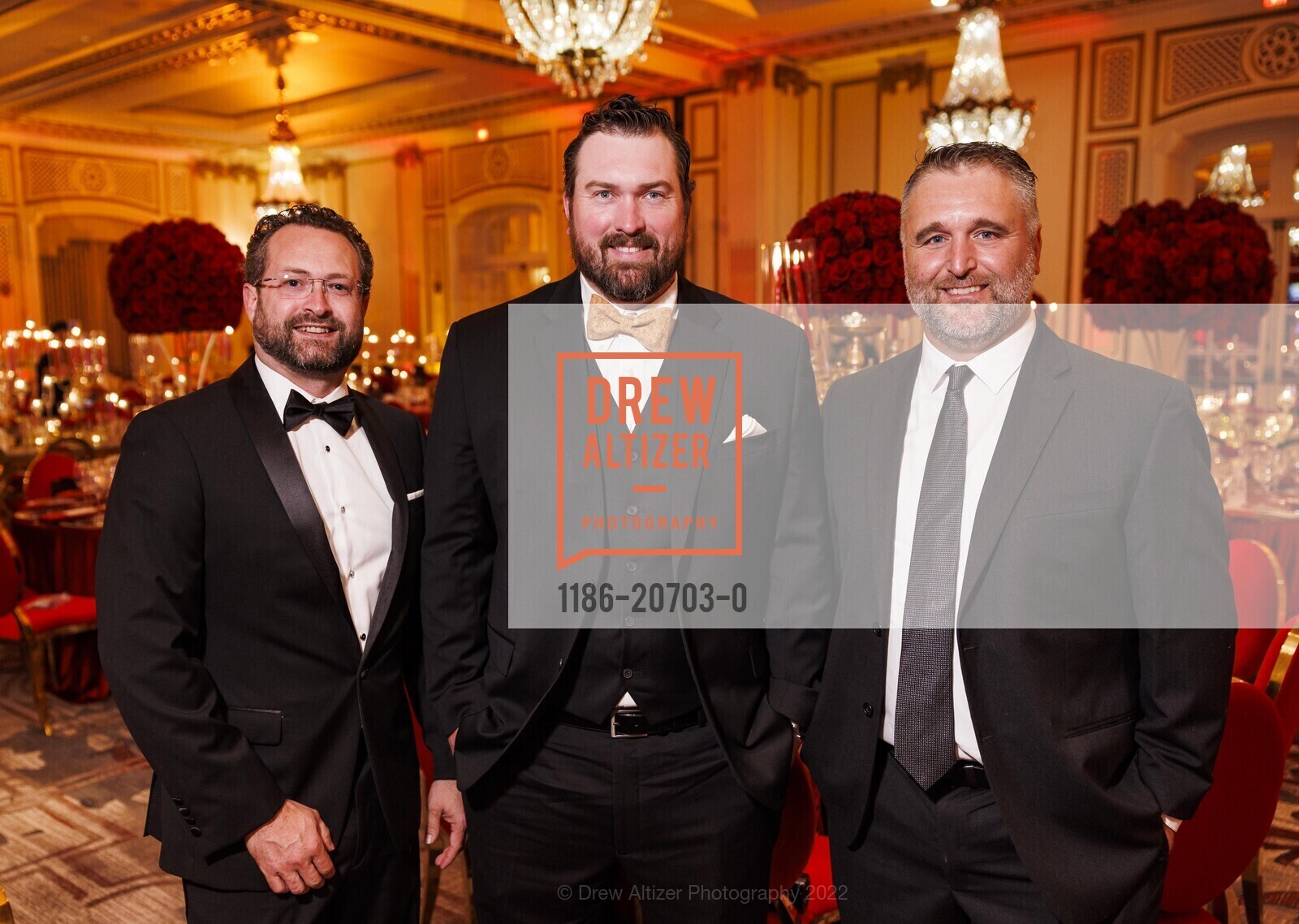 Morgan Maureze, Andrew Ranken, Ryan Keith, The HEART BALL Benefiting The American Heart Association, Palace Hotel. 2 New Montgomery St, May 7th, 2022, Photo #1186-20703-0 Morgan Maureze, Andrew Ranken, Ryan Keith, Photo #1186-20703-0