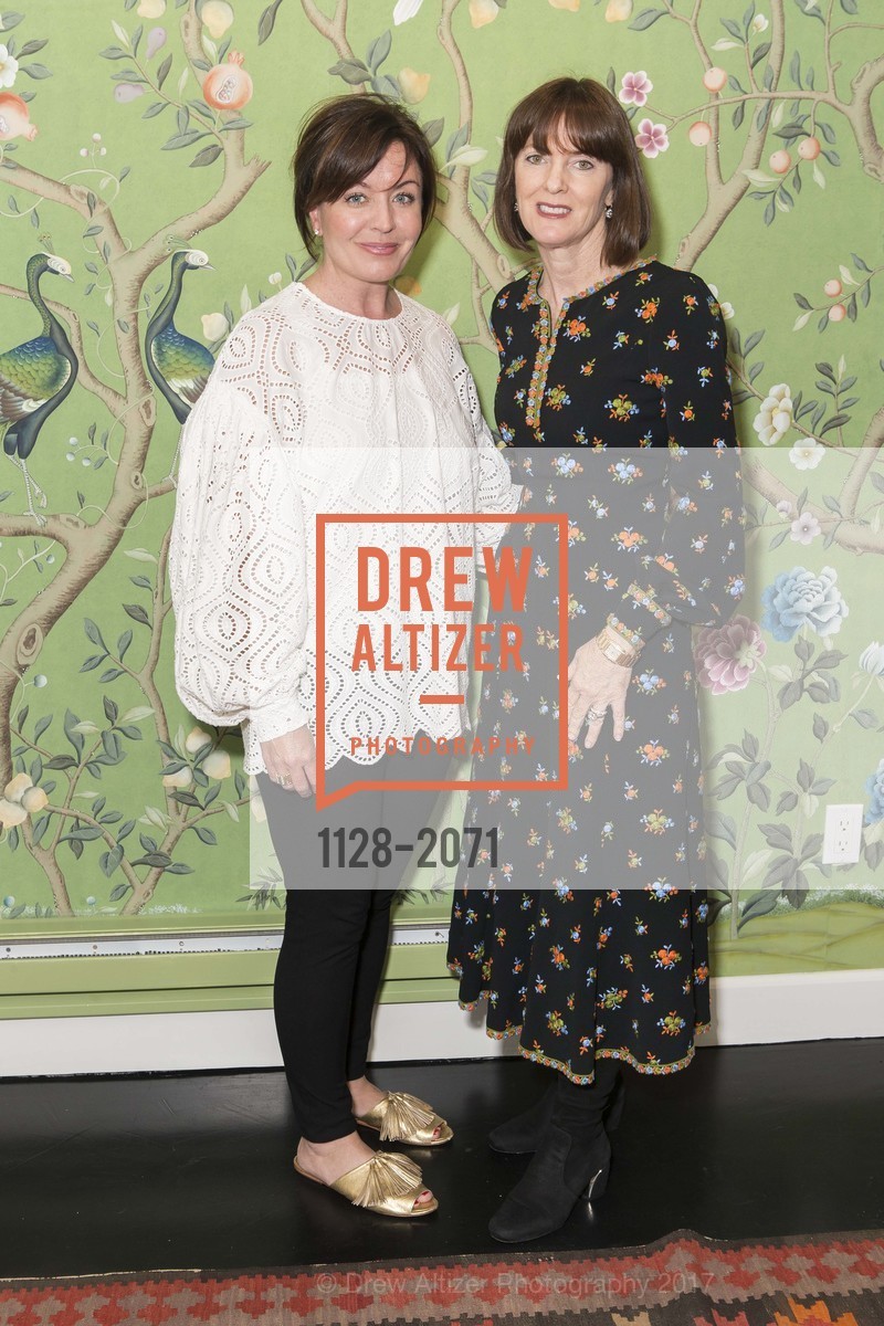 Anna Brockway, Allison Speer, De Gournay Tea with Jonathan Rachman + Chairish, de Gournay. 3681A Sacramento St. San Francisco, California 94118, April 26th, 2017, Photo #1128-2071 Anna Brockway, Allison Speer, Photo #1128-2071
