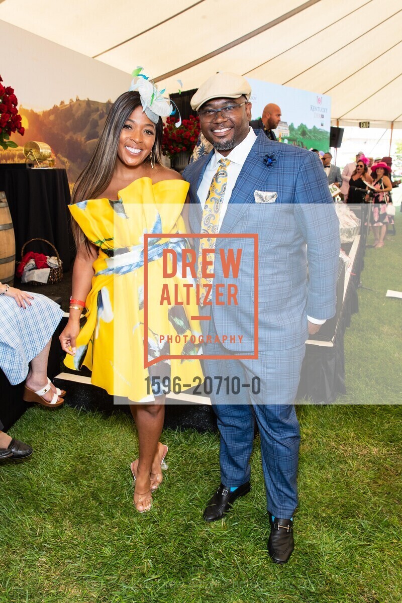 Toya Bush Harris, Eugene Harris, Kendall Jackson hosts a Kentucky Derby Party 2022, Kendall Jackson Winery, May 7th, 2022, Photo #1596-20710-0 Toya Bush Harris, Eugene Harris, Photo #1596-20710-0