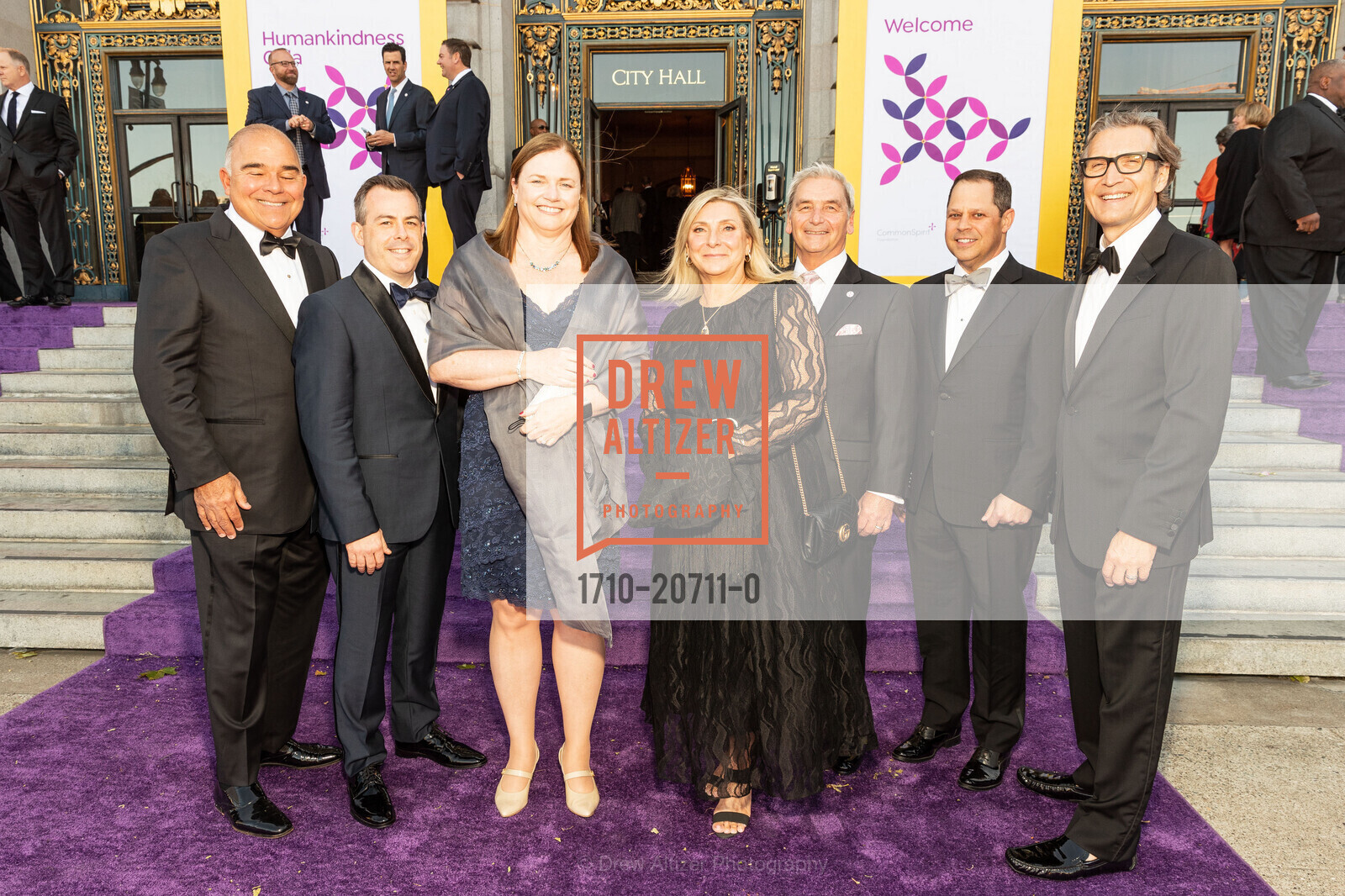 Frank Ross, Bill Sweeney, Janet Zeigler, Debbie Melfi, Mitch Melfi, Dan Reinberg, Doug Anning, Humankindness Gala, SF City Hall. 1 Dr Carlton B Goodlett Pl, Photo #1710-20711-0 Frank Ross, Bill Sweeney, Janet Zeigler, Debbie Melfi, Mitch Melfi, Dan Reinberg, Doug Anning, Photo #1710-20711-0
