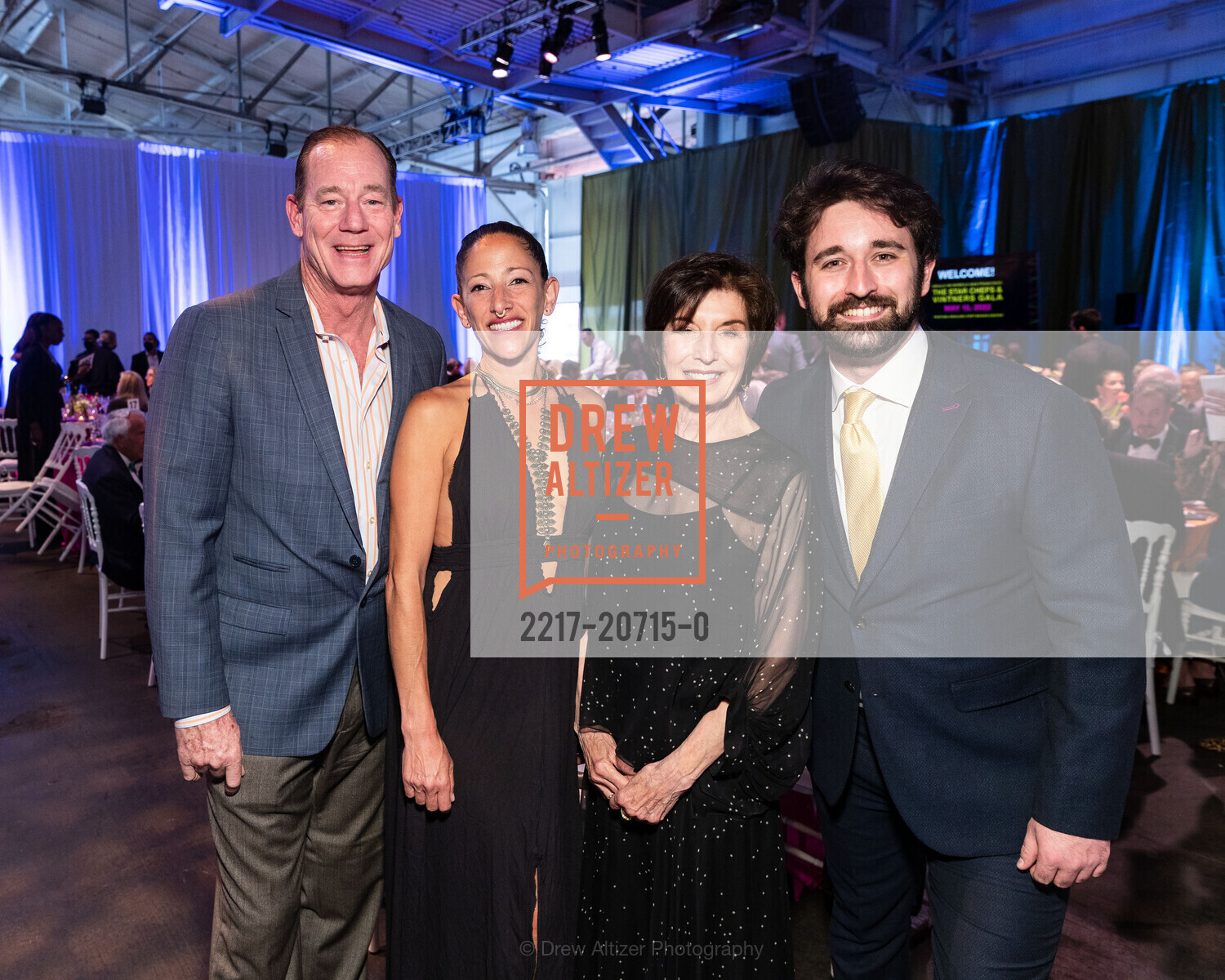 Chris Dressel, Pamela Dal Bozzo, Lee Flynn, Benjamin Libby, Star Chefs and Vintners Gala 2022 Meals on Wheels San Francisco, Fort Mason Festival Pavillion, Photo #2217-20715-0 Chris Dressel, Pamela Dal Bozzo, Lee Flynn, Benjamin Libby, Photo #2217-20715-0