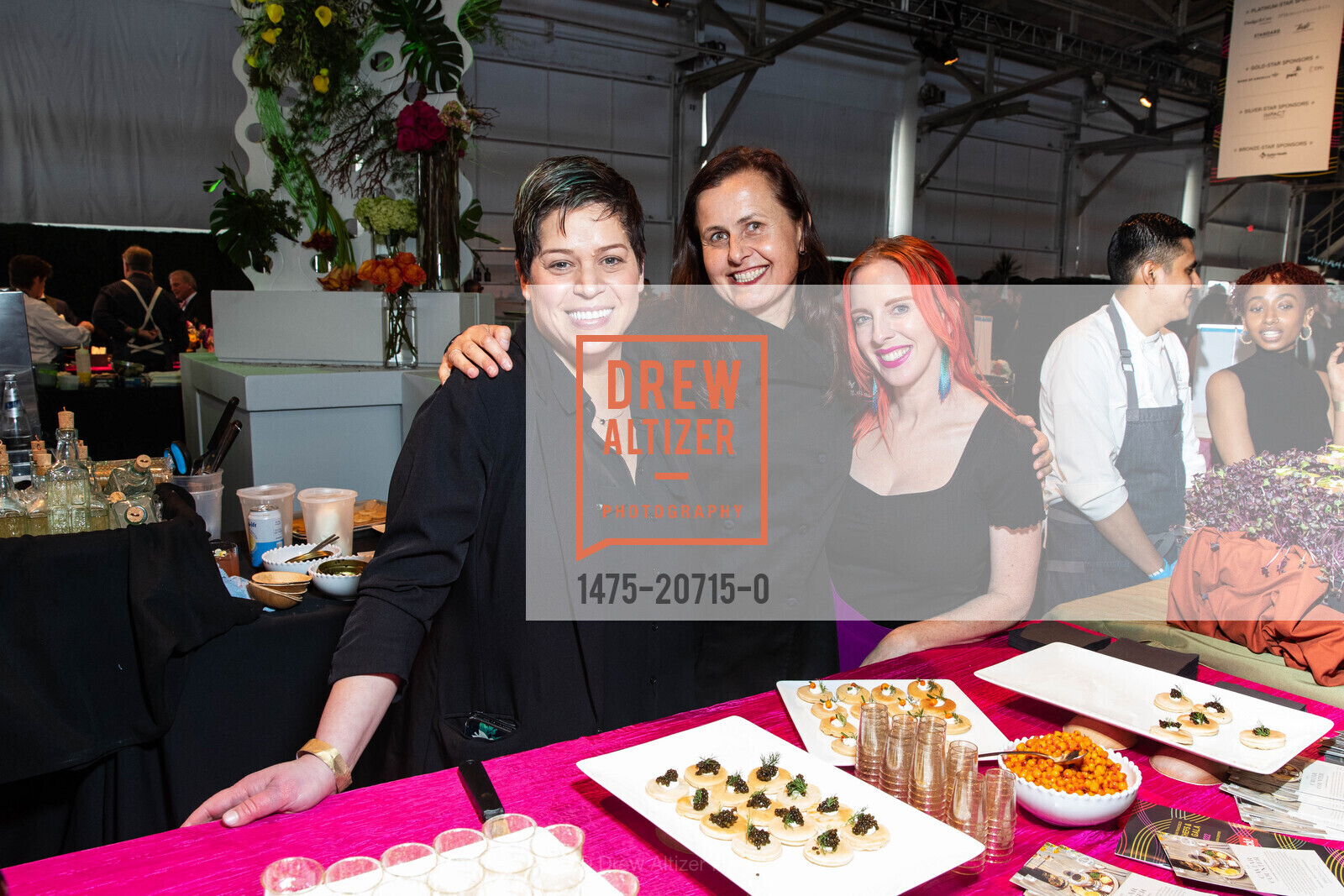 Maria Agostinelli, Anya El-Wattar, Diana Kowalsky, Star Chefs and Vintners Gala 2022 Meals on Wheels San Francisco, Fort Mason Festival Pavillion, Photo #1475-20715-0 Maria Agostinelli, Anya El-Wattar, Diana Kowalsky, Photo #1475-20715-0