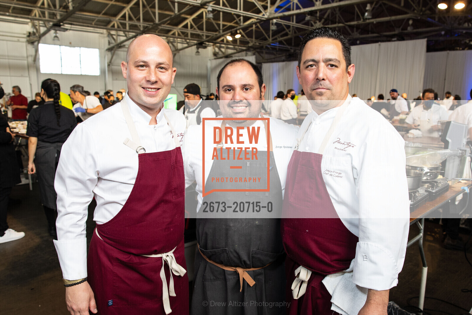 Jaron Dubinsky, Jorge Quintero, Jason Pringle, Star Chefs and Vintners Gala 2022 Meals on Wheels San Francisco, Fort Mason Festival Pavillion, Photo #2673-20715-0 Jaron Dubinsky, Jorge Quintero, Jason Pringle, Photo #2673-20715-0