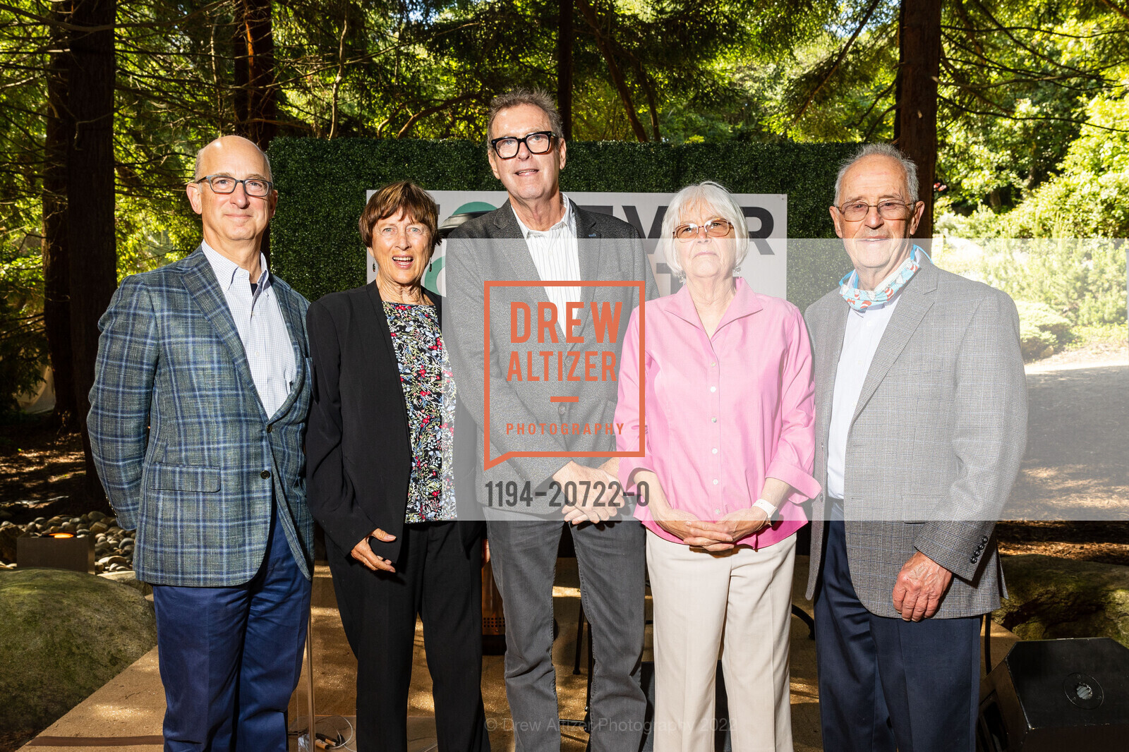 Matt Berler, Peggy Light, John Scharffenberger, Carol Provan, Ralph Eschenbach, Save the Redwoods League: Forever Forest Event, Forever Forest Capstone Event at the National AIDS Memorial Grove. Nancy Pelosi Drive &, Bowling Green Dr, May 14th, 2022, Photo #1194-20722-0 Matt Berler, Peggy Light, John Scharffenberger, Carol Provan, Ralph Eschenbach, Photo #1194-20722-0