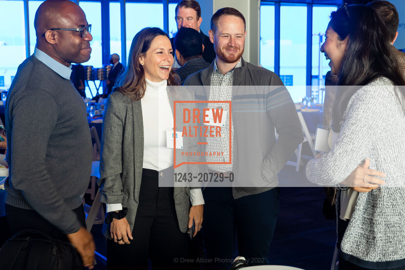 Akin Ajiboye, Josefina Van Thienen, Bradley Schooley, SF Chamber of Commerce hosts CityBeat Breakfast, Pier 27. 27 The Embarcadero, May 18th, 2022, Photo #1243-20729-0 Akin Ajiboye, Josefina Van Thienen, Bradley Schooley, Photo #1243-20729-0
