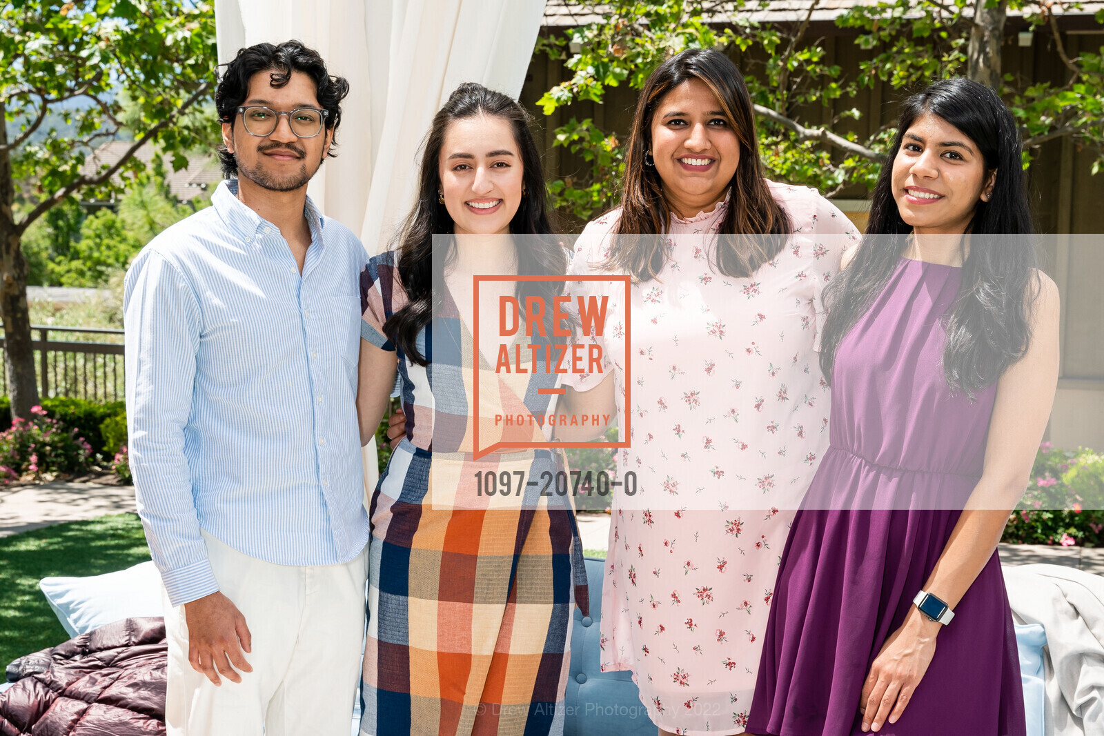 Nick Mohan, Valeria De Haro, Aishwarya Raj, Kanchan Tomar, Culture Shifting Awards 2022, Rosewood Sand Hill. 2825 Sand Hill Rd, Menlo Park, CA 94025, May 22nd, 2022, Photo #1097-20740-0 Nick Mohan, Valeria De Haro, Aishwarya Raj, Kanchan Tomar, Photo #1097-20740-0