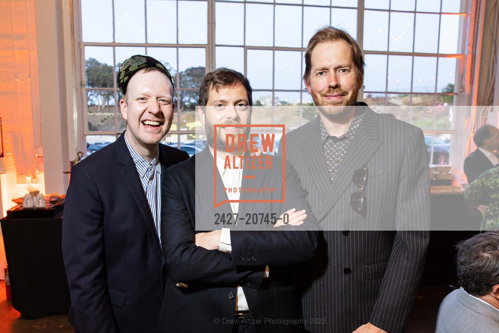 Nathaniel Anderson, Mario Russo, Jim Abrams, Headlands Center for the Arts 15th Annual Benefit Art Auction, Fort Mason Center for Arts & Culture. 2 Marina Blvd, May 31st, 2022, Photo #2427-20745-0 Nathaniel Anderson, Mario Russo, Jim Abrams, Photo #2427-20745-0