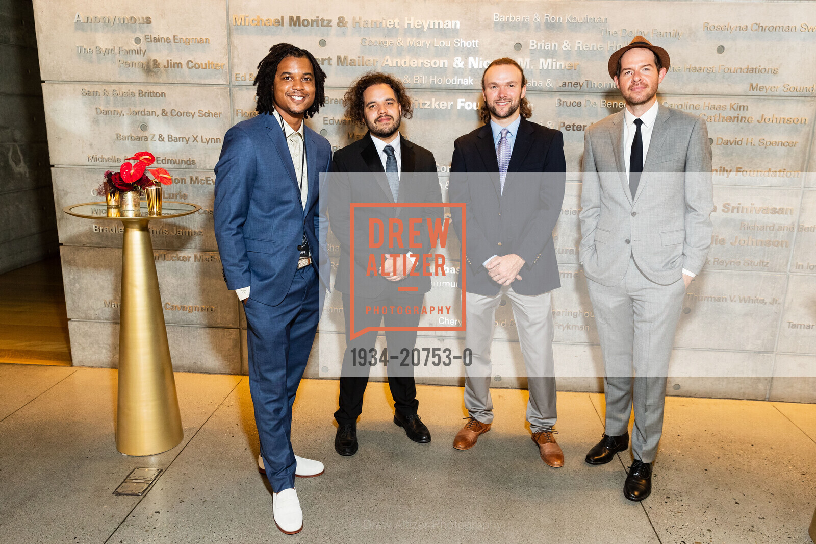 Tom Linson, Justin Esposito, Ross Eustis, TJ Gorton, SFJAZZ Gala Celebrating Wynton Marsalis, SFJAZZ Center. 201 Franklin Street, June 4th, 2022, Photo #1934-20753-0 Tom Linson, Justin Esposito, Ross Eustis, TJ Gorton, Photo #1934-20753-0