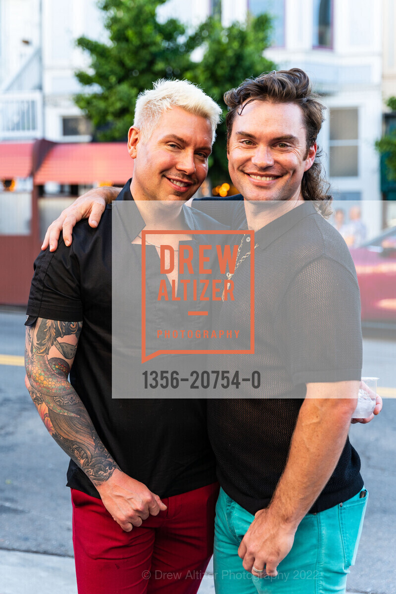 Lukas Plato, Tyler Plato, Queer A.F. Grand Opening Extravaganza, Queer A.F. 575 Castro St, June 10th, 2022, Photo #1356-20754-0 Lukas Plato, Tyler Plato, Photo #1356-20754-0