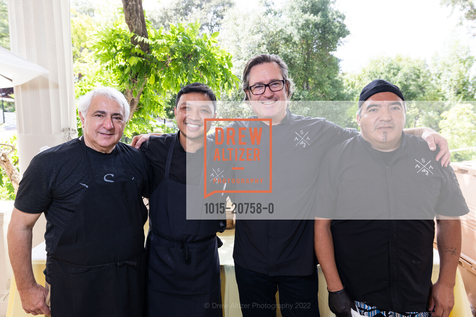 Rich D'Angelo, Stephen Vu, Andrew Welch, Marcelino Hernandez, Montalvo Arts Center The Art of Food + Wine, Montalvo Arts Center. 15400 Montalvo Rd, June 5th, 2022, Photo #1015-20758-0 Rich D'Angelo, Stephen Vu, Andrew Welch, Marcelino Hernandez, Photo #1015-20758-0