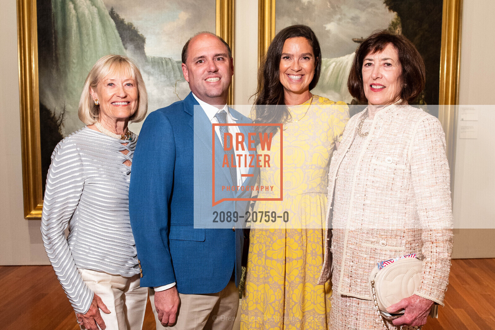 Gwen Price, Greg Price, Hannah Price, Barbara Gross, FAMSF Bouquets to Art Opening Night, de Young Museum. 50 Hagiwara Tea Garden Dr, June 6th, 2022, Photo #2089-20759-0 Gwen Price, Greg Price, Hannah Price, Barbara Gross, Photo #2089-20759-0